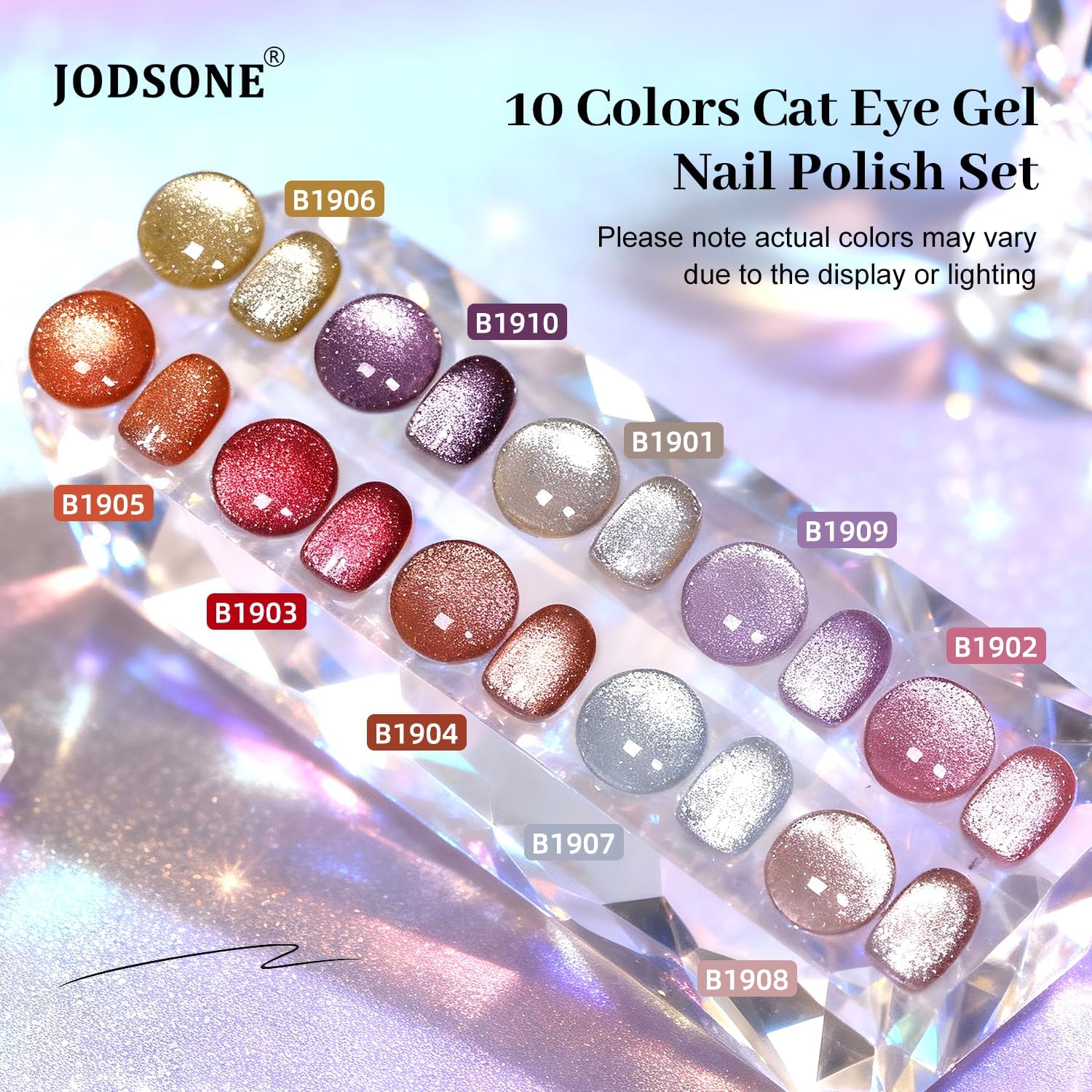 Detalle 2 de Cat Eye Gel set di smalti per unghie con magnete: 10 colori ad effetto occhio di gatto