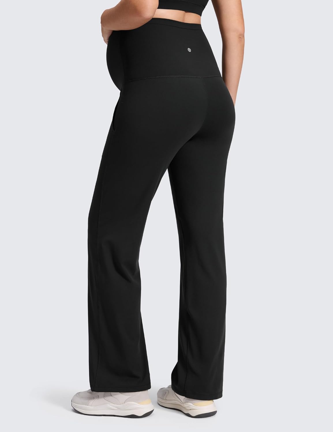 Detalle de CRZ YOGA Butterluxe Maternity Wide Leg Pants (31.5") – Over The Belly, High-W waist with Pockets