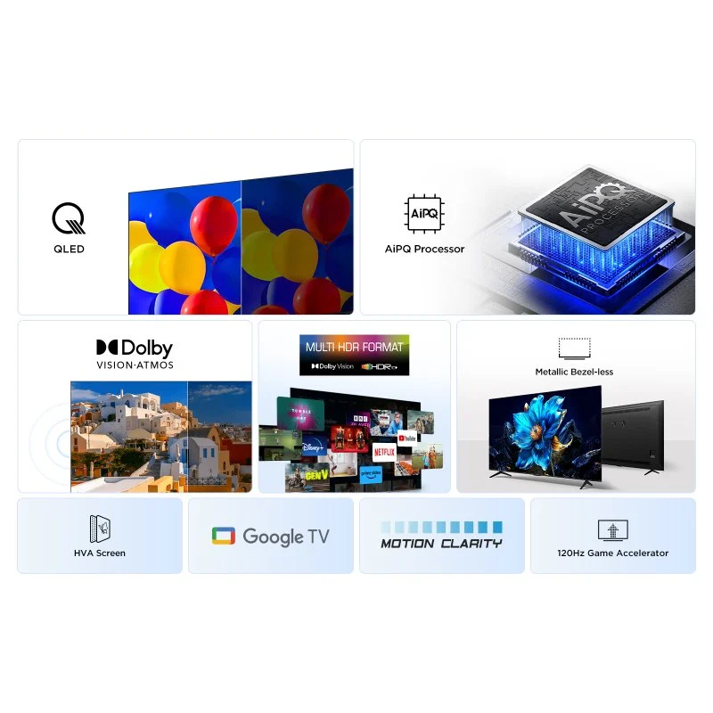 Detalle de TCL QLED 65" 65P7K UltraHD 4K Google TV 🎥