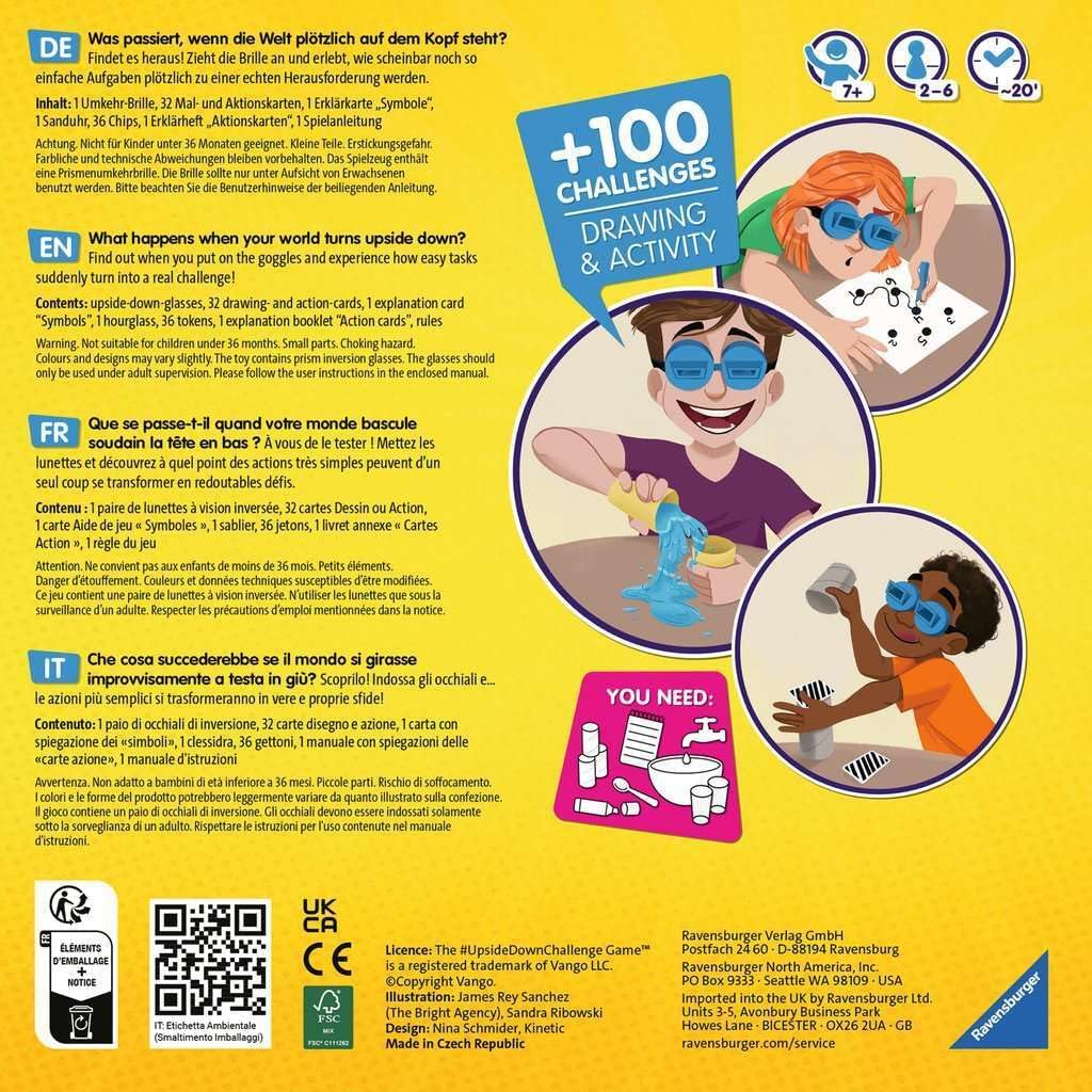 Thumbnail 1 de Ravensburger Upside Down Challenge Game — party-style drawing & activity game for 2–6 players (age 7+)