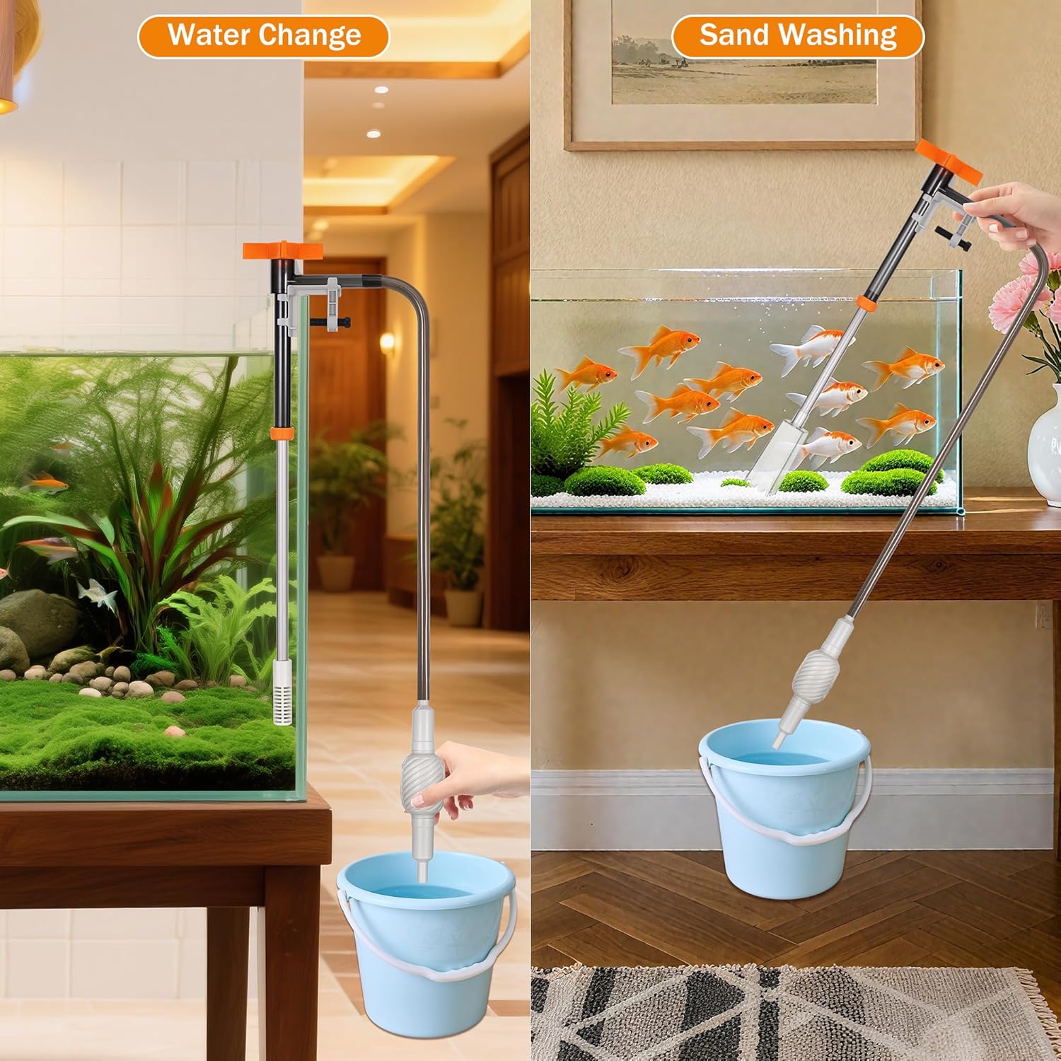 Thumbnail 6 de Fentar Aquarium Gravel Cleaner 3-in-1