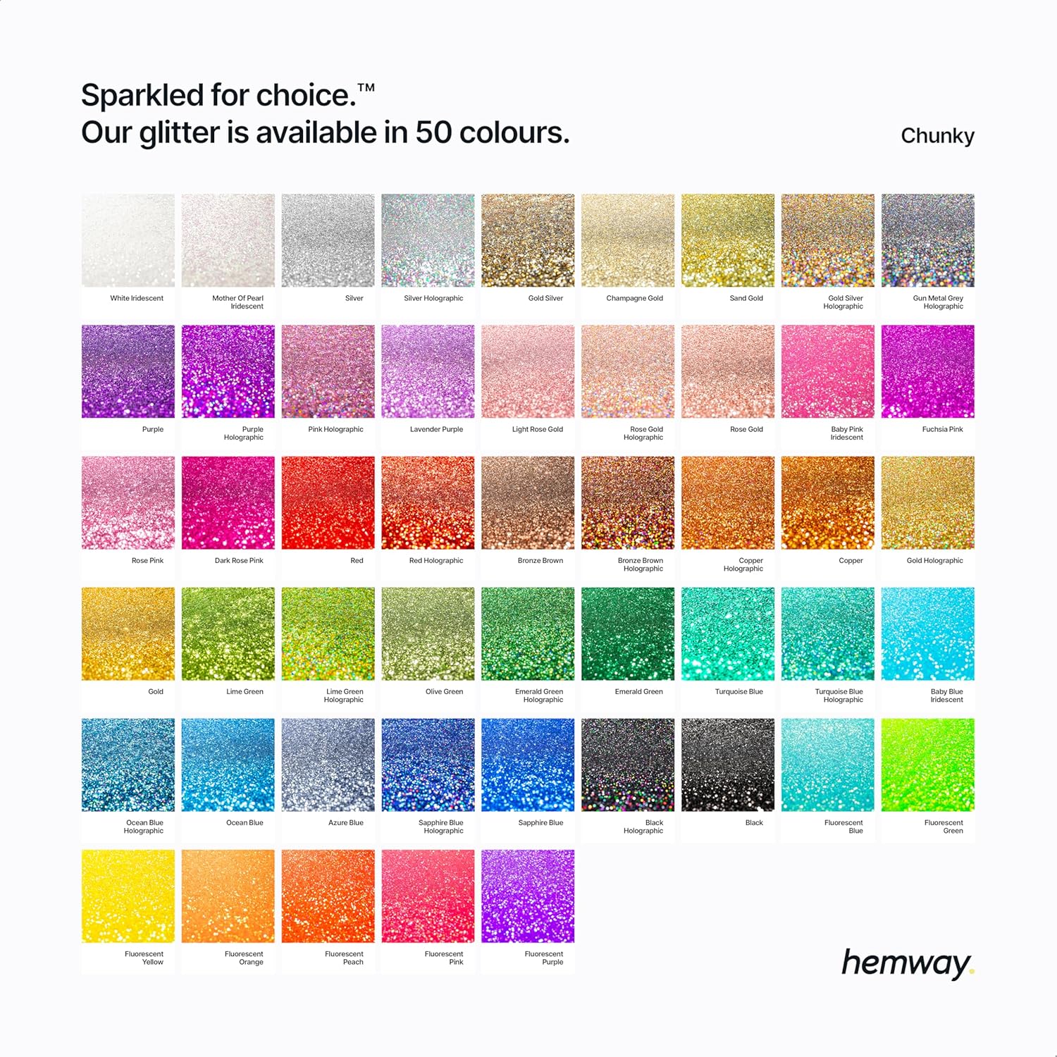 Thumbnail 4 de Hemway Resin Glitter Emerald Green Chunky (100g) for Epoxy & Polyurethane Resin Crafts