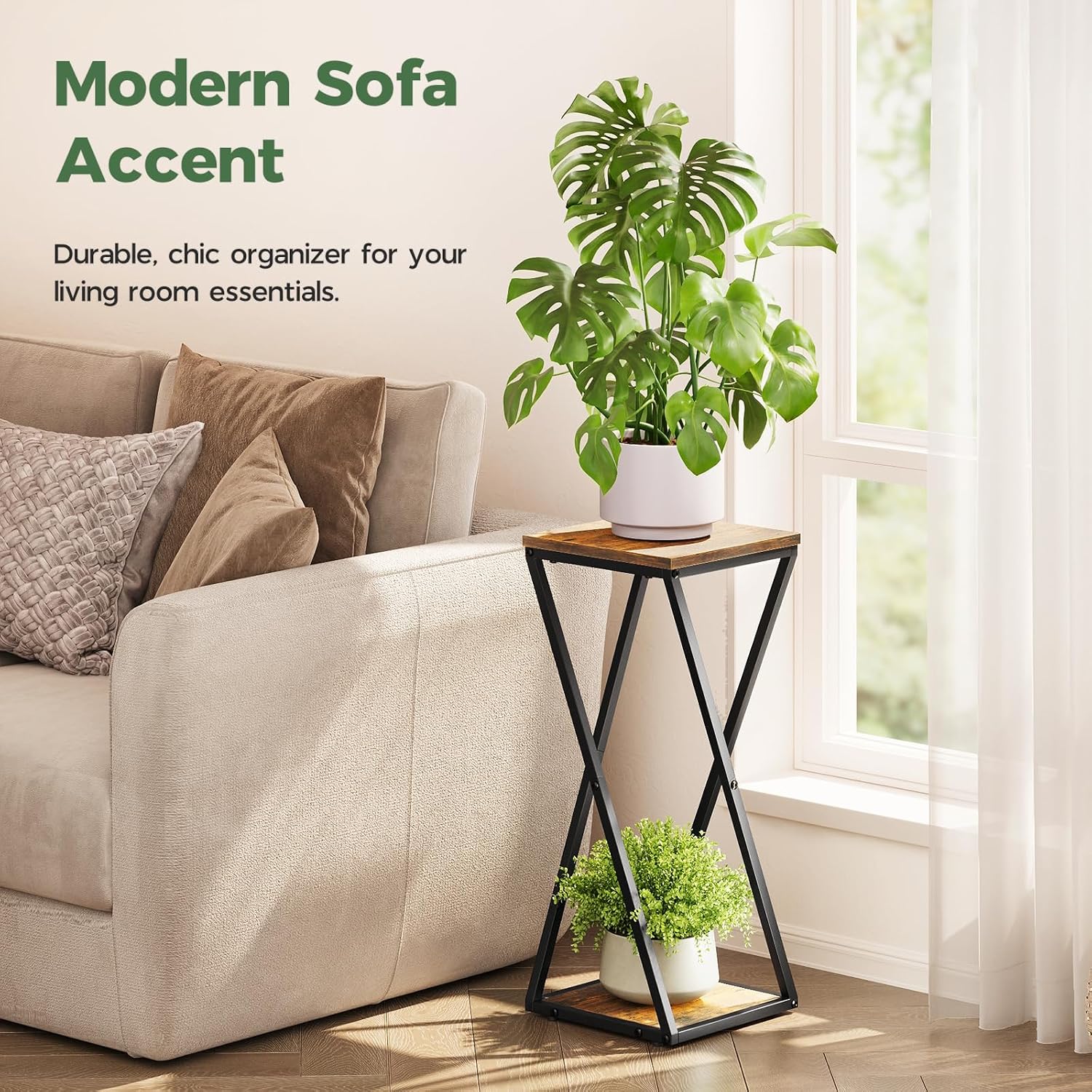Detalle de Corner plant stand 2 tier, small