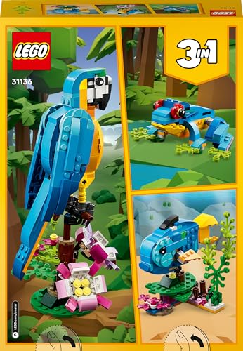 Thumbnail 10 de LEGO Creator 3 en 1 31136 Loro Exótico: Loro, Rana o Pez en un solo set creativo