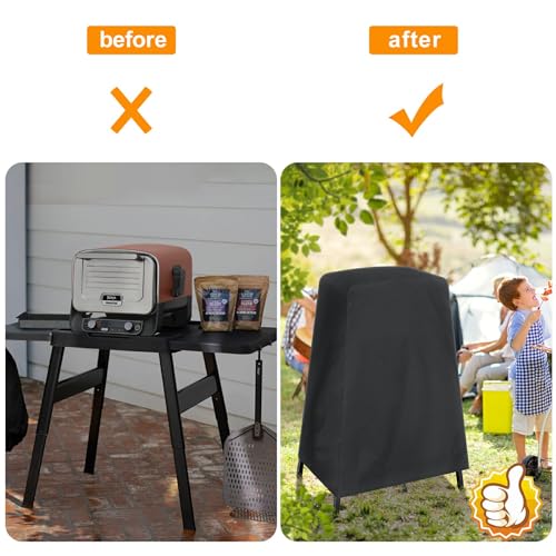 Detalle de Housse Barbecue pour Four d'extérieur Ninja Woodfire OG701/OO101 sur Son Support – Nomiou