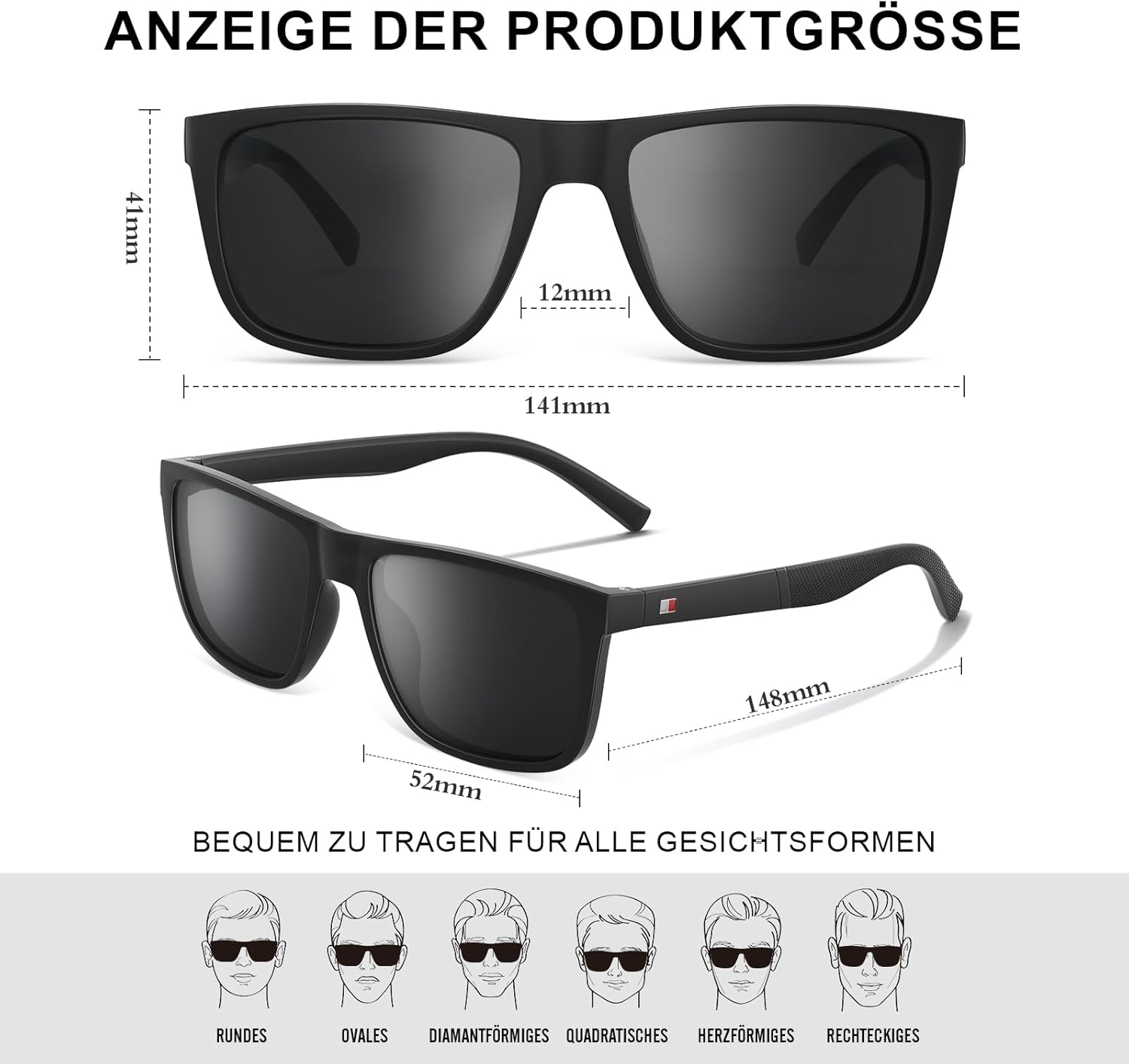 Thumbnail 2 de Glapeame polarisierte Sonnenbrille mit UV400 – unisex für Outdoor & Alltag