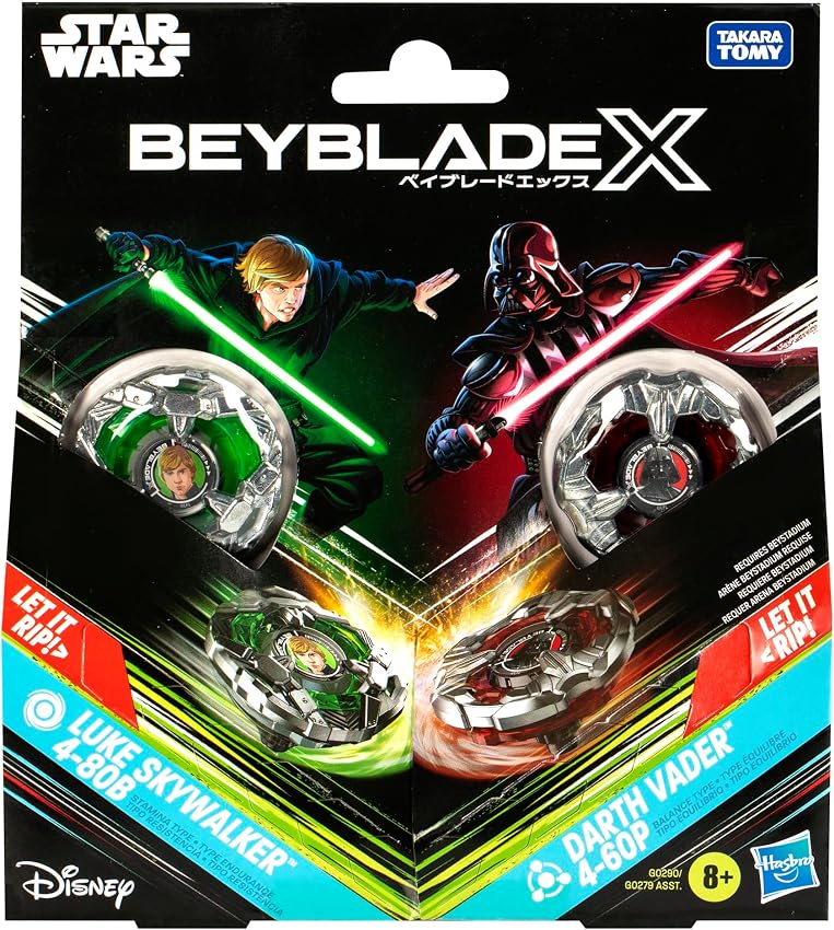 Detalle de Beyblade X Star Wars, Pack Luke Skywalker vs. Darth Vader ⚔