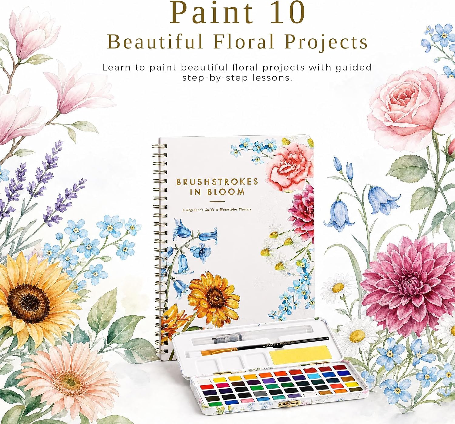 Thumbnail 5 de ZICOTO Watercolor Paint Set, 50 Colors