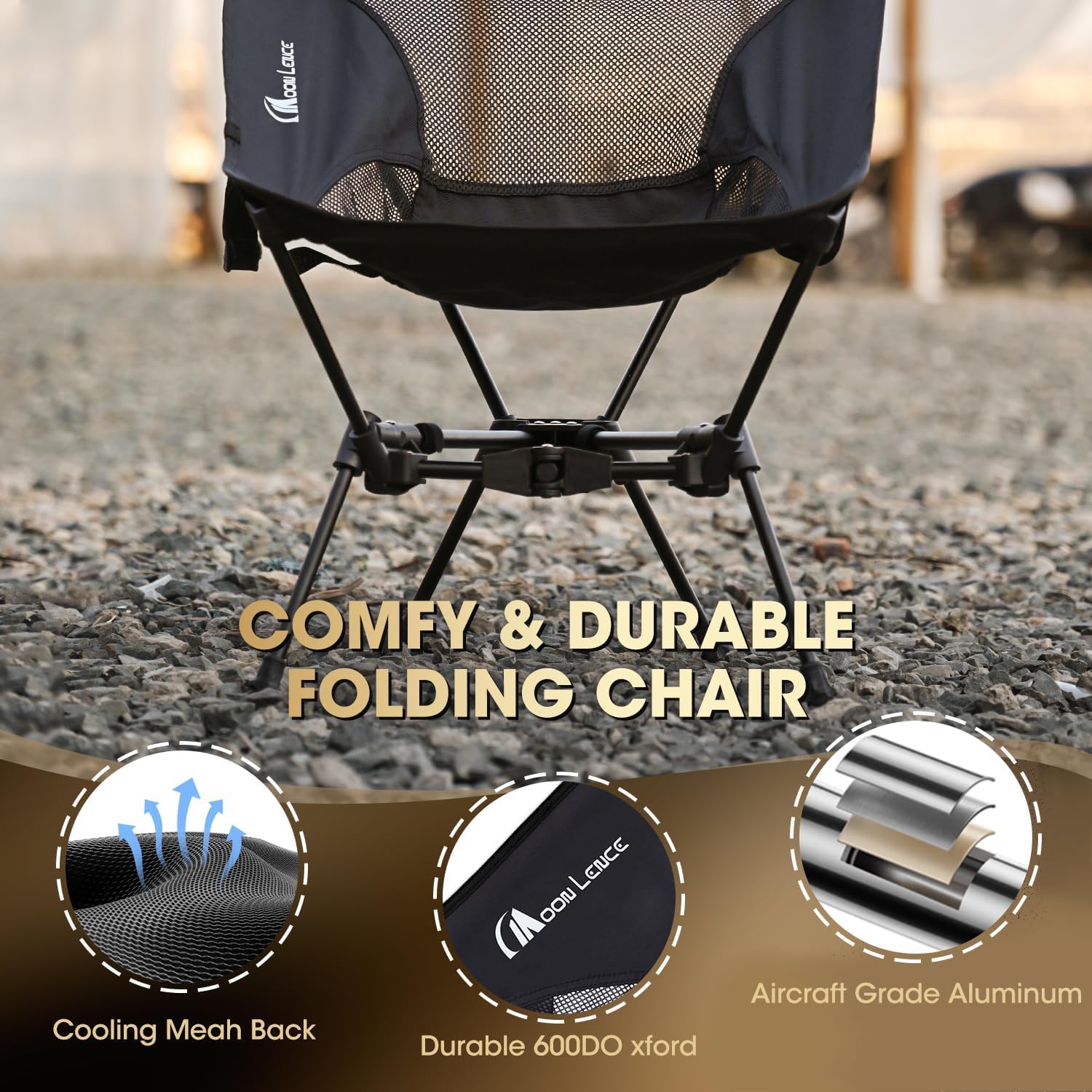 Thumbnail 4 de MOON LENCE 2 Pack Portable Camping Chairs — Ultralight Folding Chairs for Backpacking