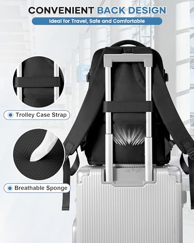 Thumbnail 7 de HPLQQ Mochila de cabina para avión 40x30x20 (Ryanair) impermeable, 24 L con compartimento para portátil y bolsa húmeda