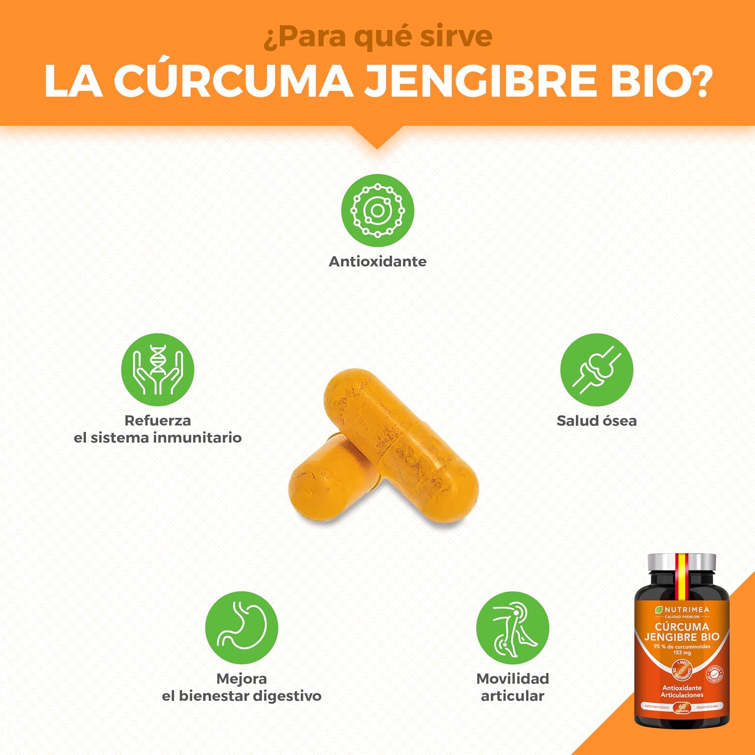 Detalle 2 de Nutrimea Cúrcuma con Jengibre 5635 mg