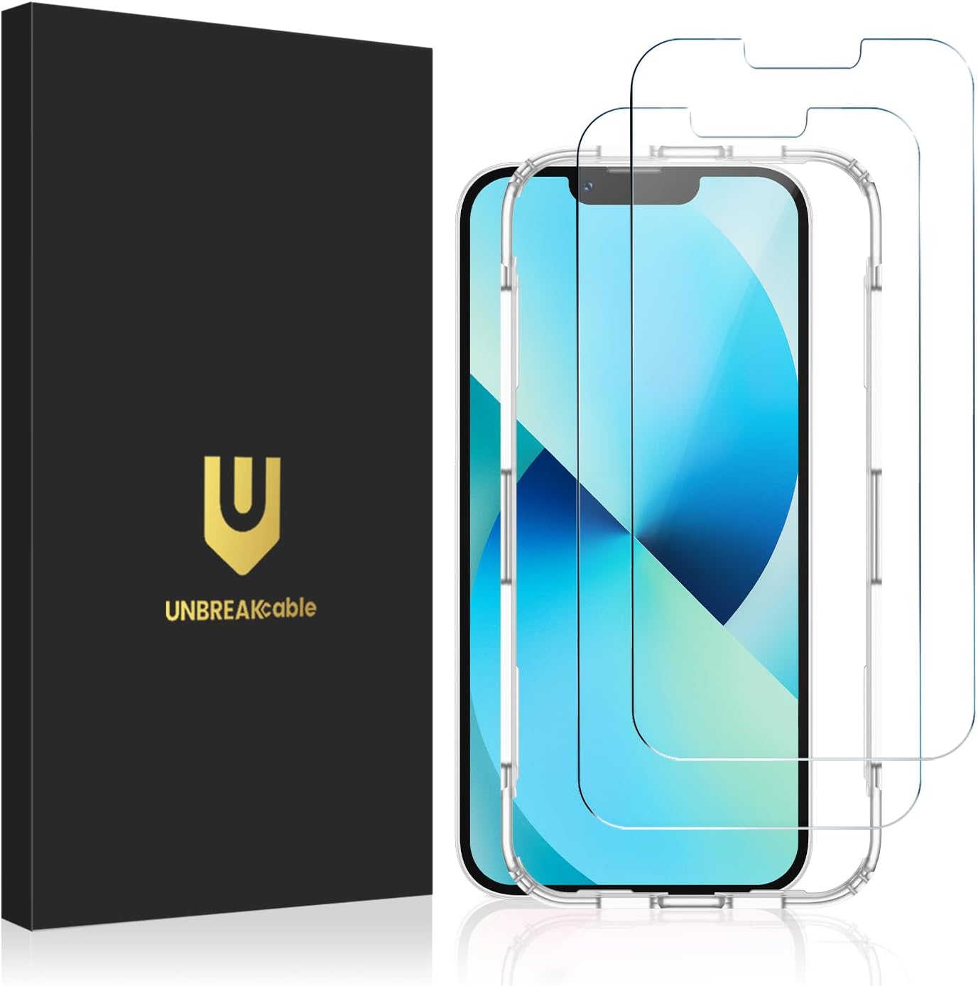 Detalle de UNBREAKcable iPhone 13 tempered glass 2-Pack