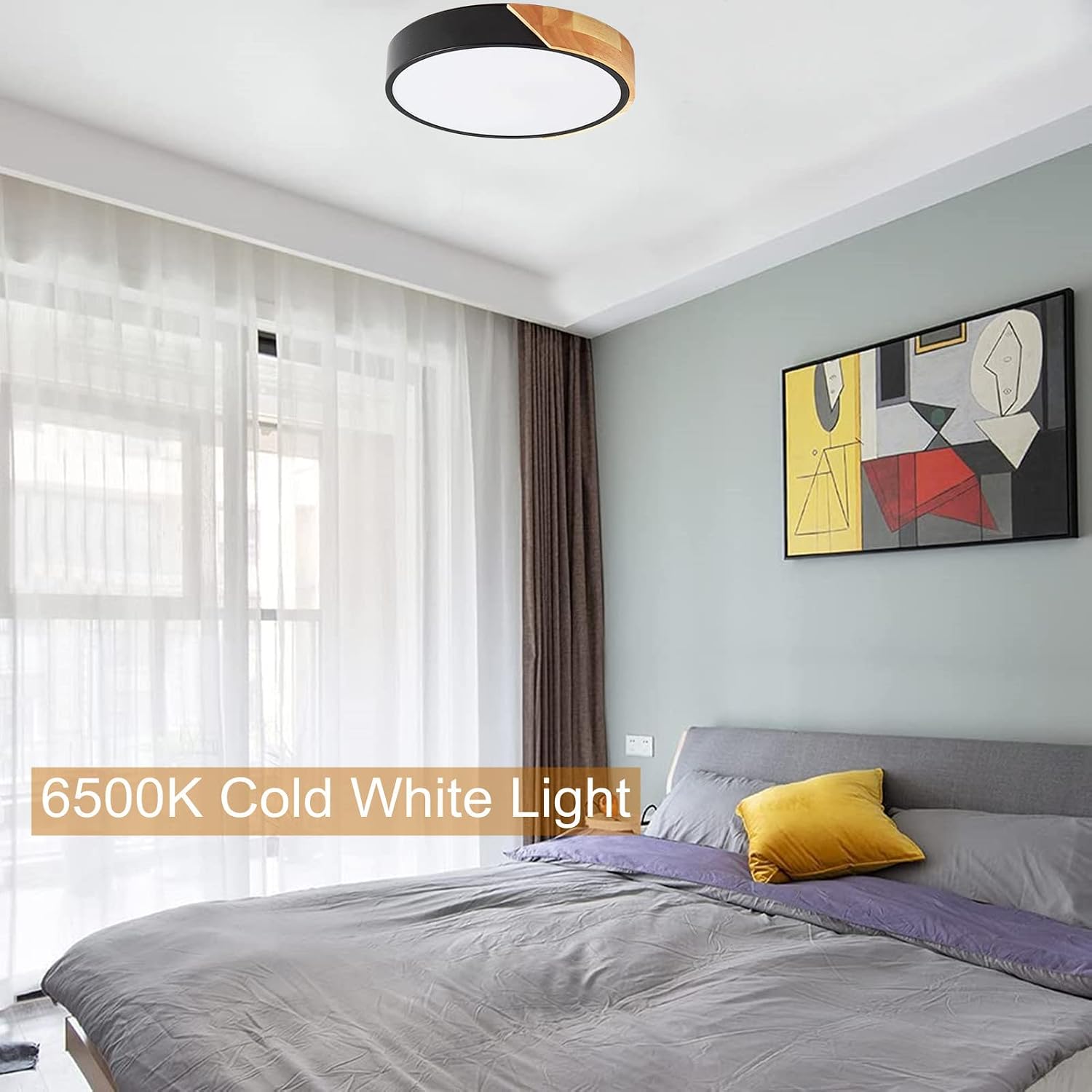 Thumbnail 1 de NAANN efb0abed-f7cd-4d6f-a0e6-74ddf465203c Black Flush-Mount LED Ceiling Light