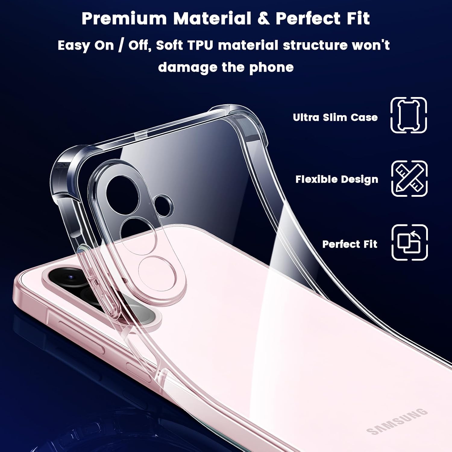 Detalle de Coque Yohii pour Samsung Galaxy A27 5G avec 2 Verre Trempé – Transparent et Protection Antichoc