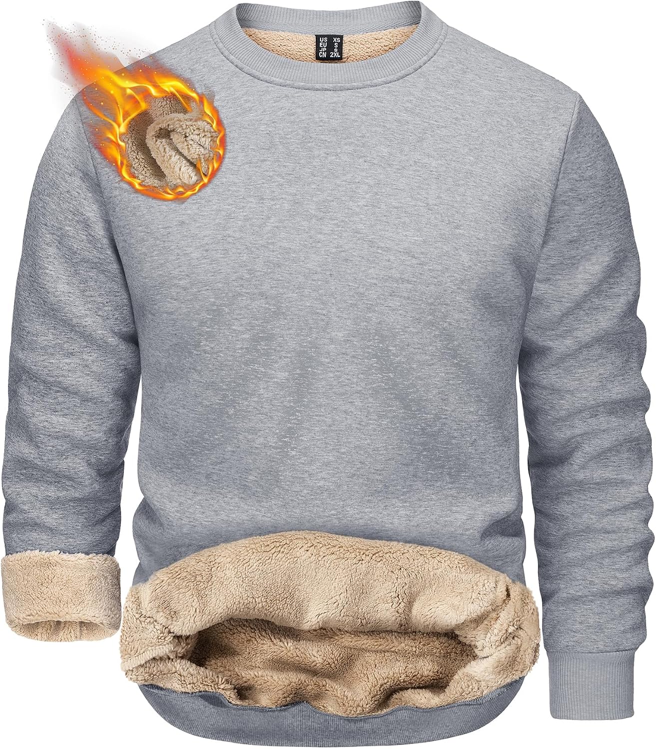 Thumbnail 6 de TACVASEN Herren Fleece Pullover mit Fleecefutter