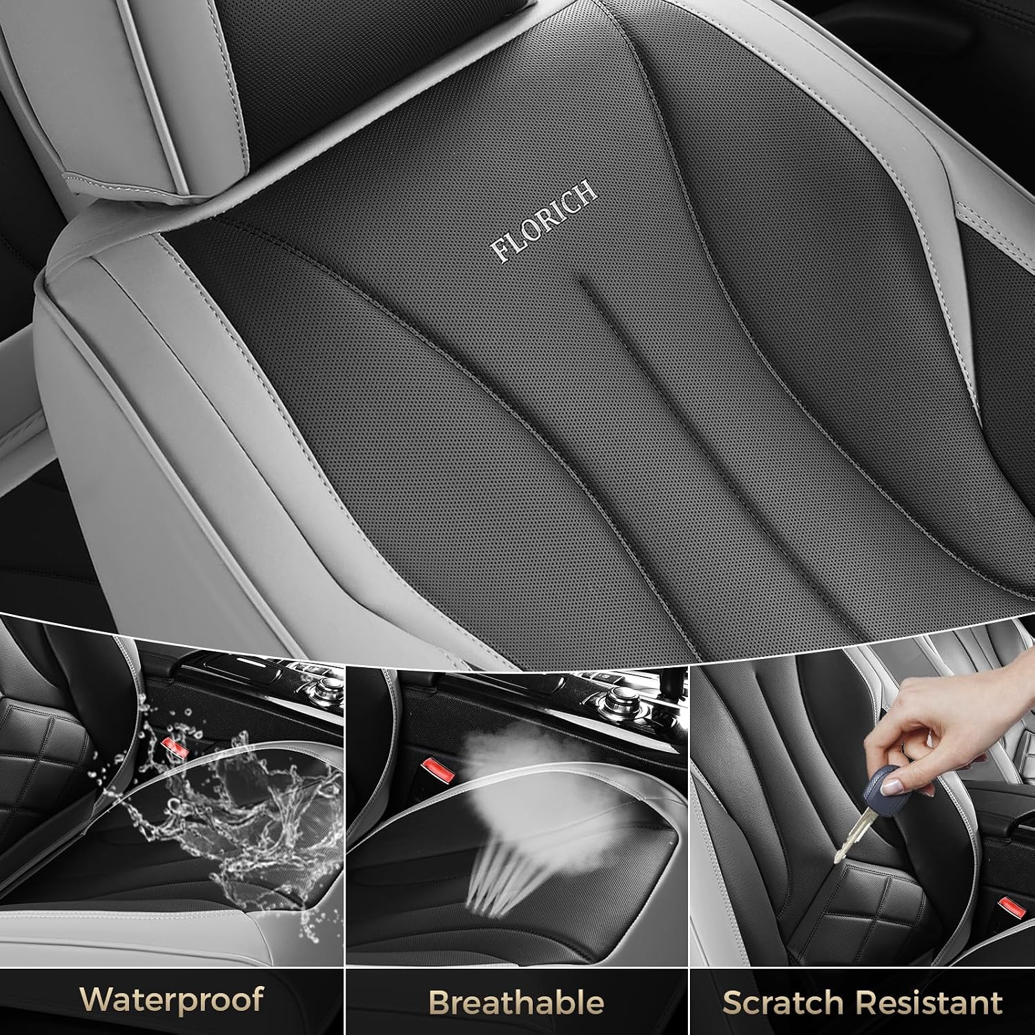 Detalle de FLORICH Front Seat Covers, Leather