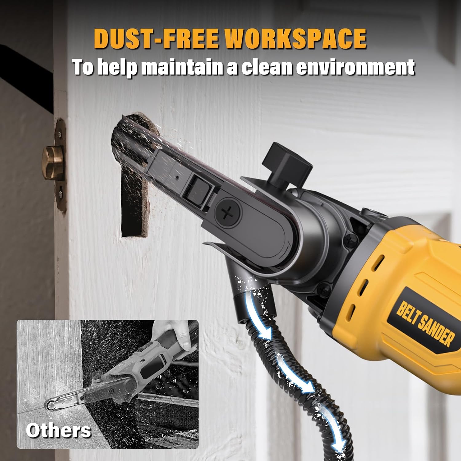 Thumbnail 6 de VERVEWAVE WT8841 Cordless Belt File Sander, 6-Speed, 170° Adjustable Arm