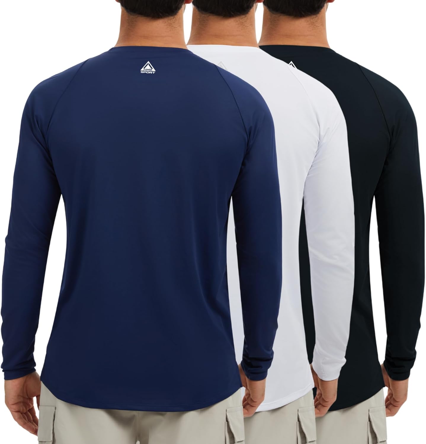 Detalle 2 de AMZSPORT Paquete 3 Camisetas Manga Larga UPF 50+