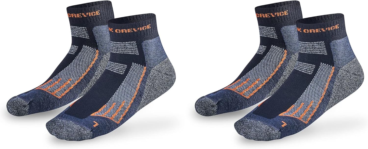 Detalle de Black Crevice Merino Outdoorsocken – Calze da Trekking in Lana Merino (Unisex)