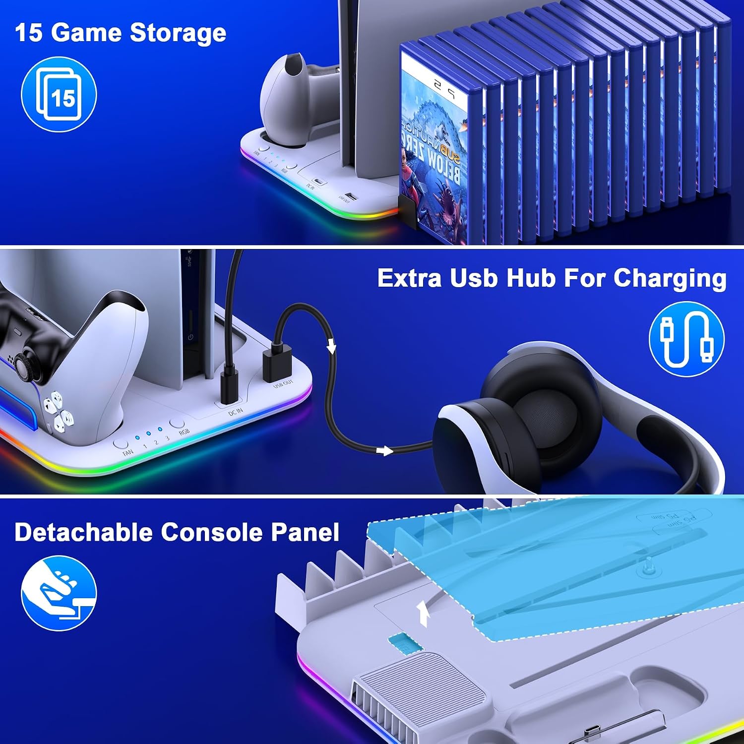 Thumbnail 6 de HEYLICOOL PS5 Slim Cooling Station