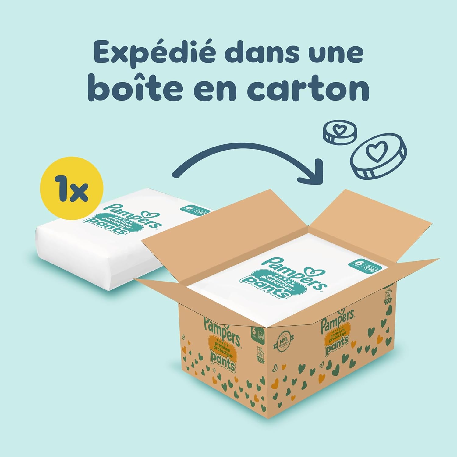 Thumbnail 1 de Pampers Premium Protection Pants Taille 6 (15 kg+), 132 couches-culottes — protection 360° contre les fuites