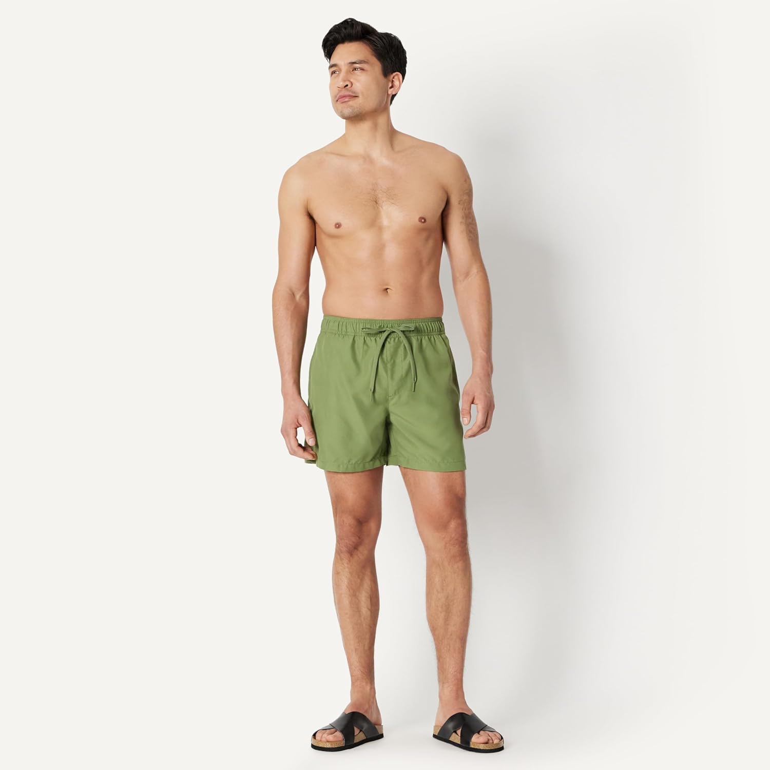 Detalle de Amazon Essentials Men's Swimming Trunks with Mesh Lining, Pockets & Drawstring Closure