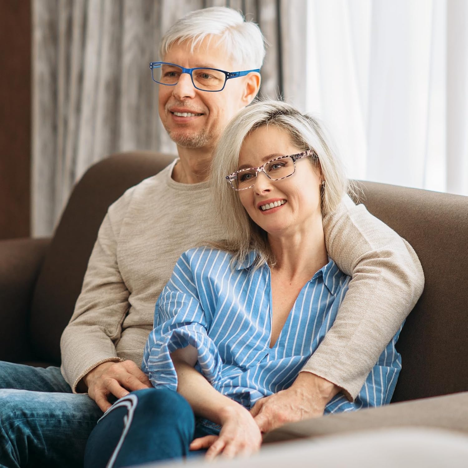 Thumbnail 1 de ZONLON 6 Pack Reading Glasses (Blue Light Blocking) with Spring Hinges