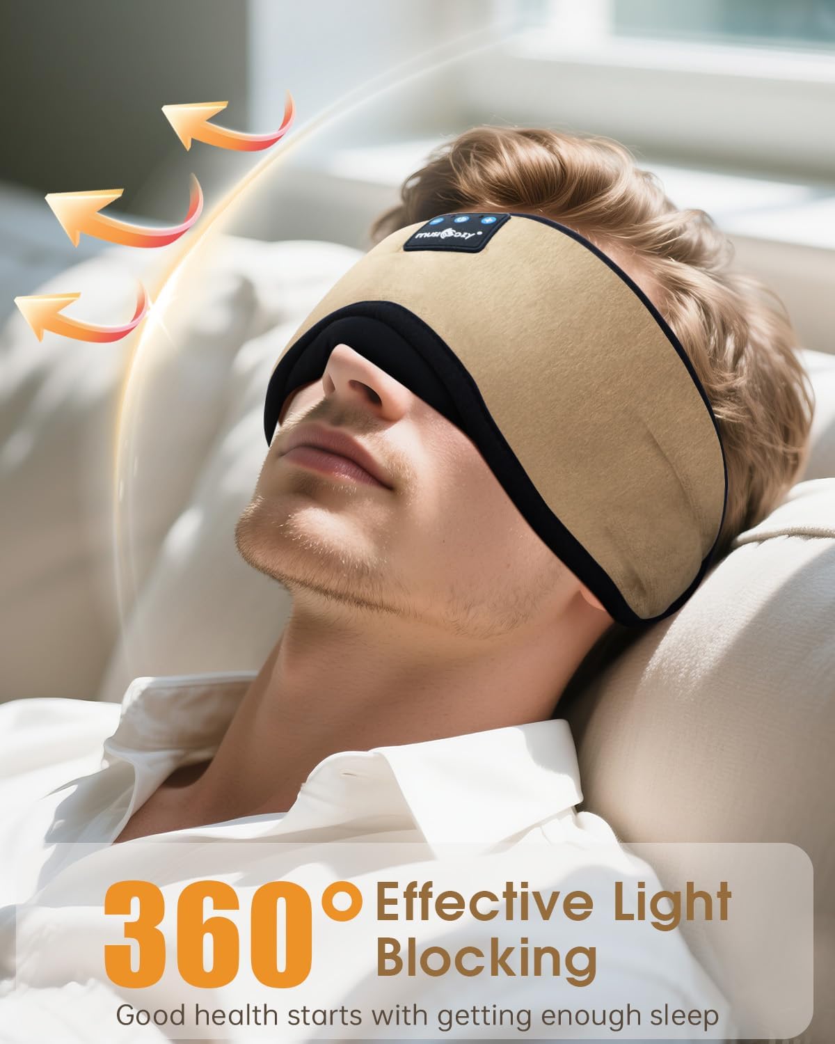 Thumbnail 4 de MUSICOZY Sleep Mask Headphones with Bluetooth 5.4 – 100% Blackout, Ultra-Thin Speakers & 16-Hour Playtime