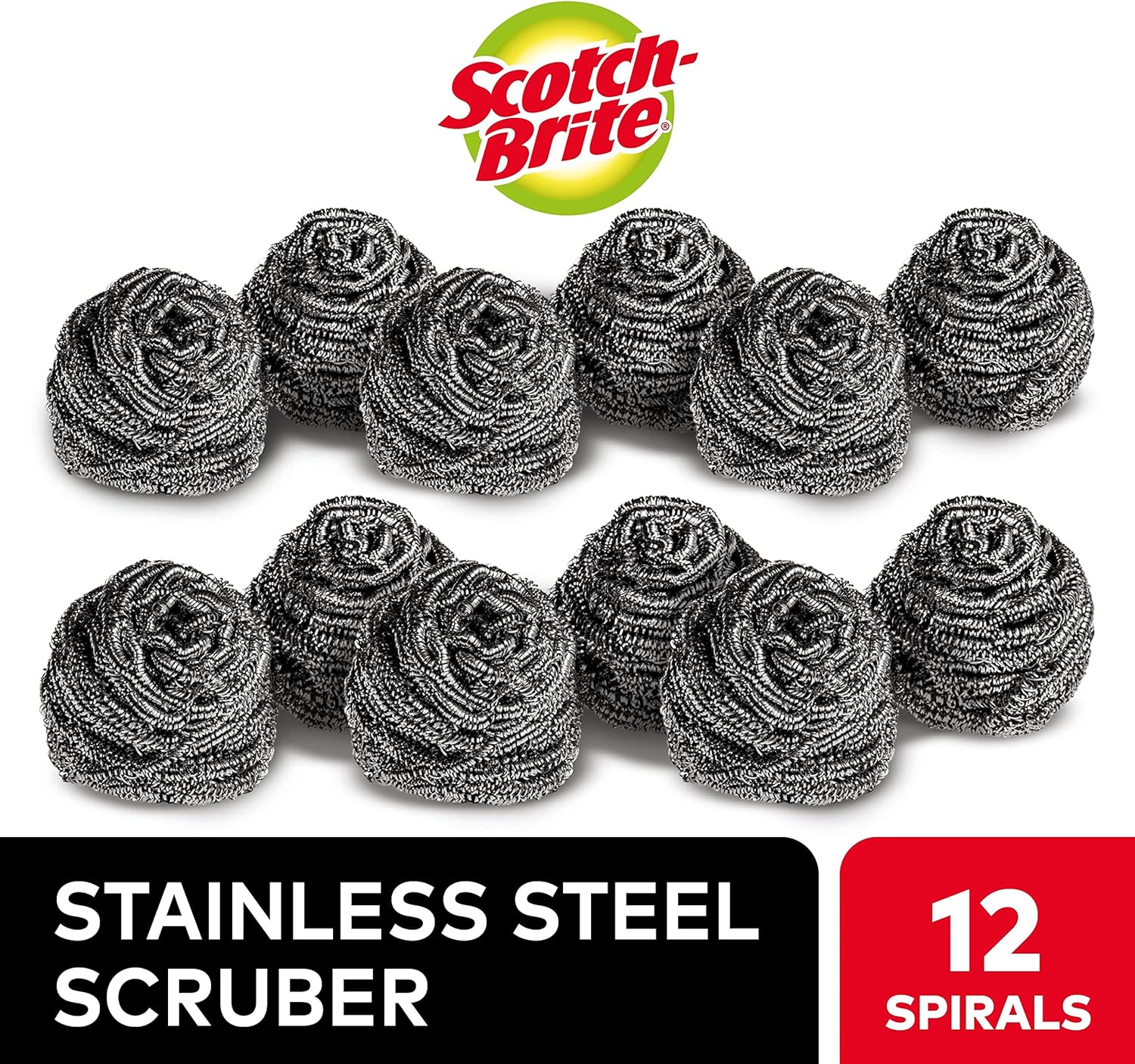 Thumbnail 2 de Scotch-Brite Stainless Steel Scourer 12 Pack