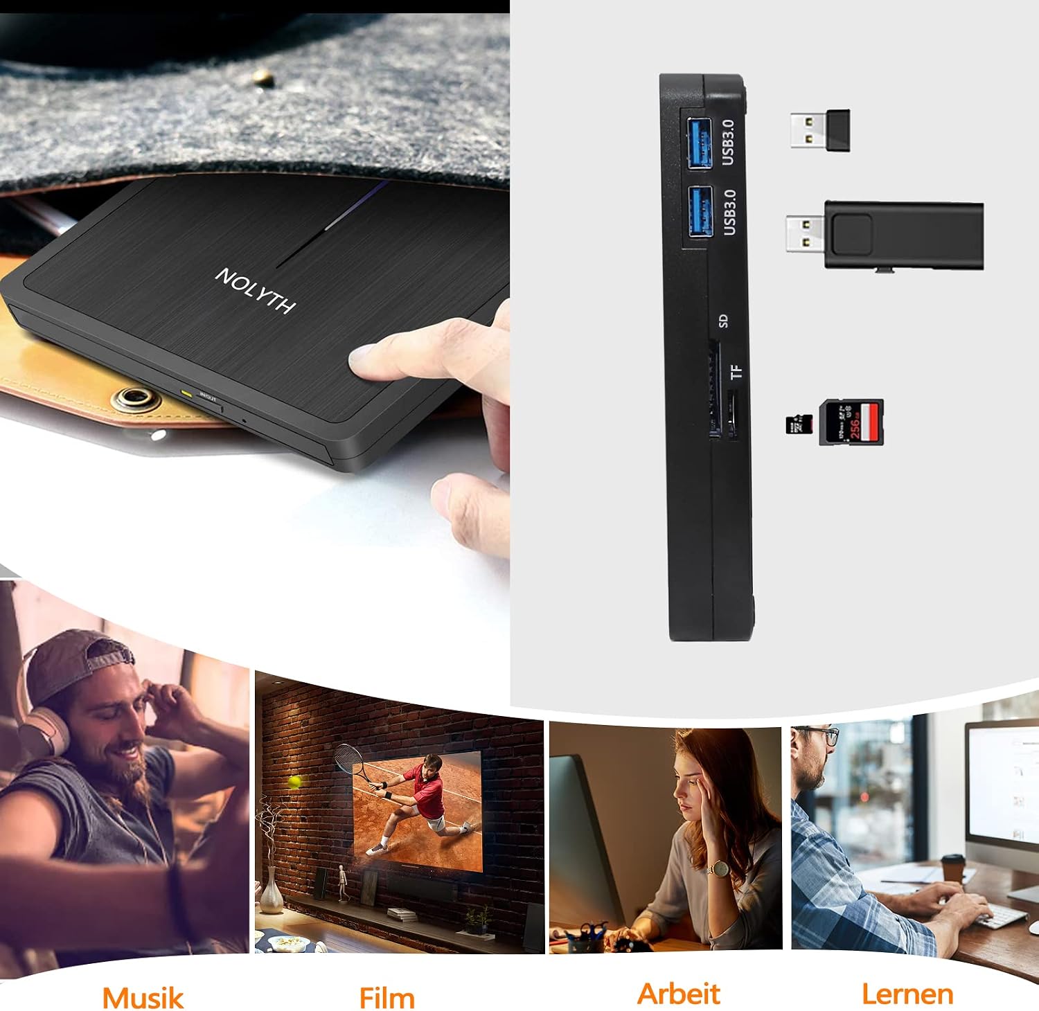 Thumbnail 6 de NOLYTH Externes DVD Laufwerk USB 3.0 💿
