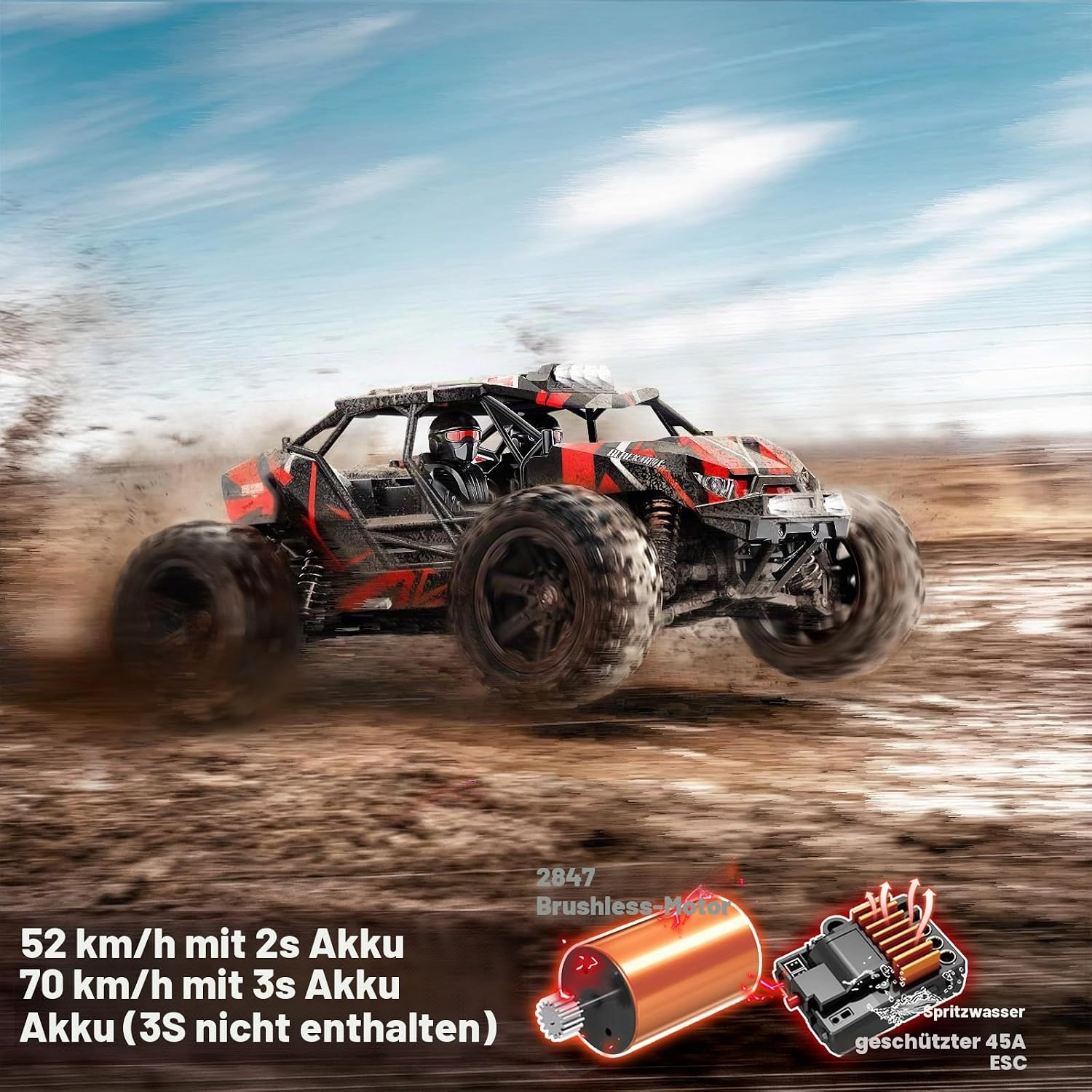Thumbnail 1 de Womaqu RC Truck 1:14 70 km/h 3S