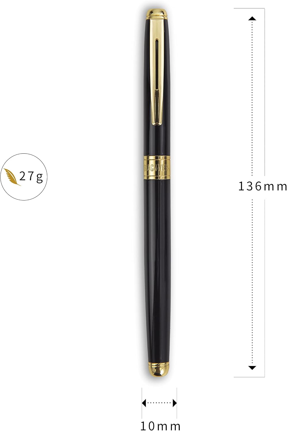 Thumbnail 1 de BOCIYER Liquid Ink Rollerball Pen – Black 0.5mm, Deluxe Gift Set with Refills and Case