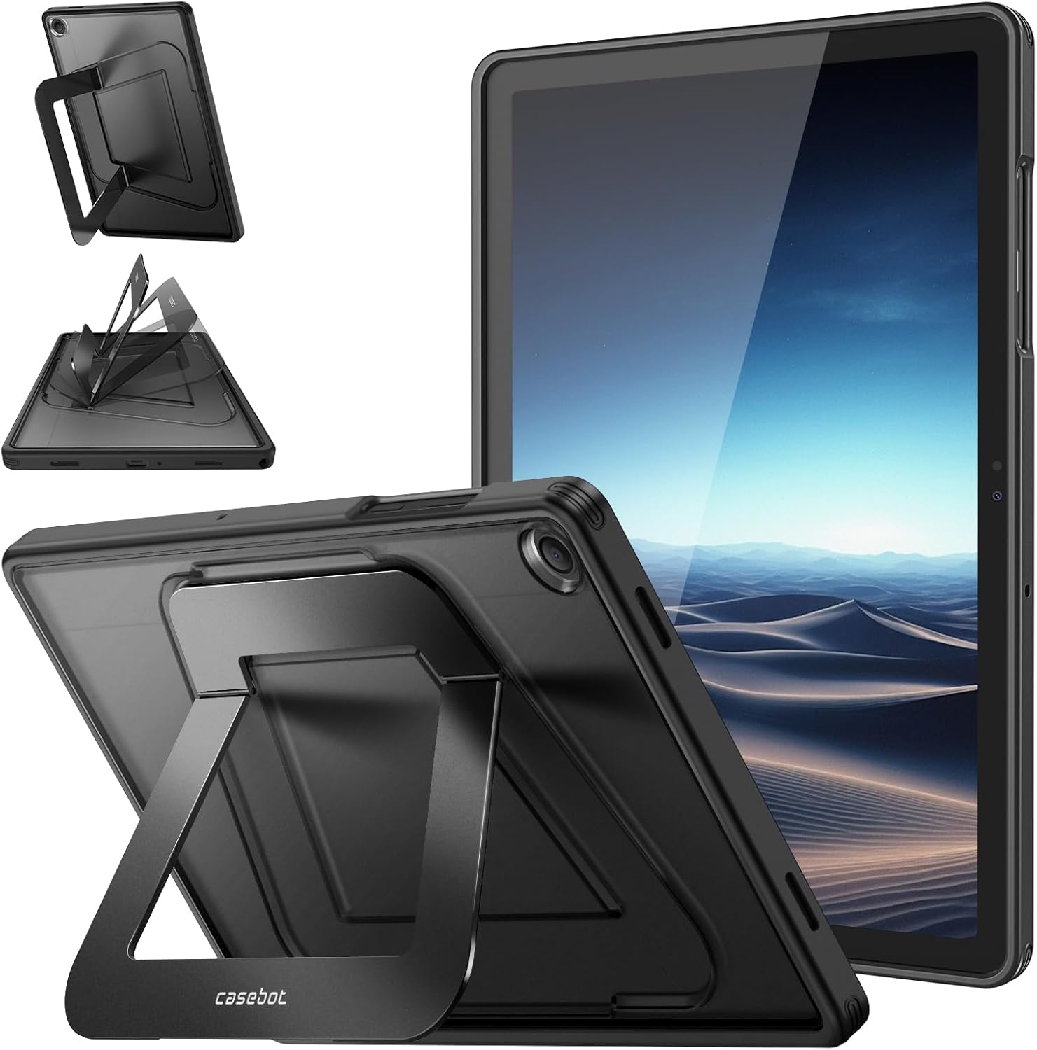 Imagen de FINTIE Hülle mit Metallständer für Samsung Galaxy Tab A11 Plus 11" 2025 und Tab A9 Plus 11" 2023 – Stoßfest mit Multi-Winkel-Ständer, Schwarz en OfertitasTOP