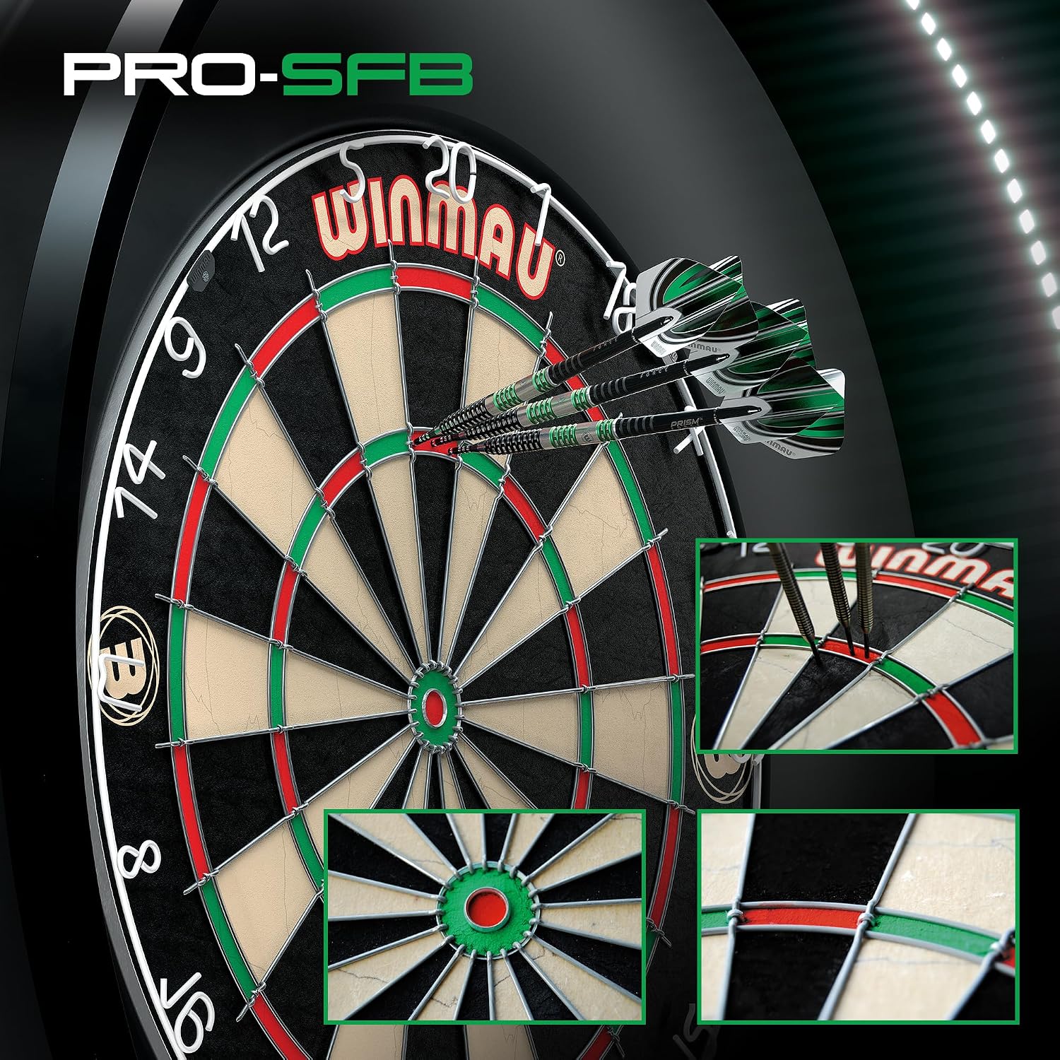 Thumbnail 4 de WINMAU Pro SFB – sizalowa tarcza do darta 45 × 45 cm, grubość 38 mm