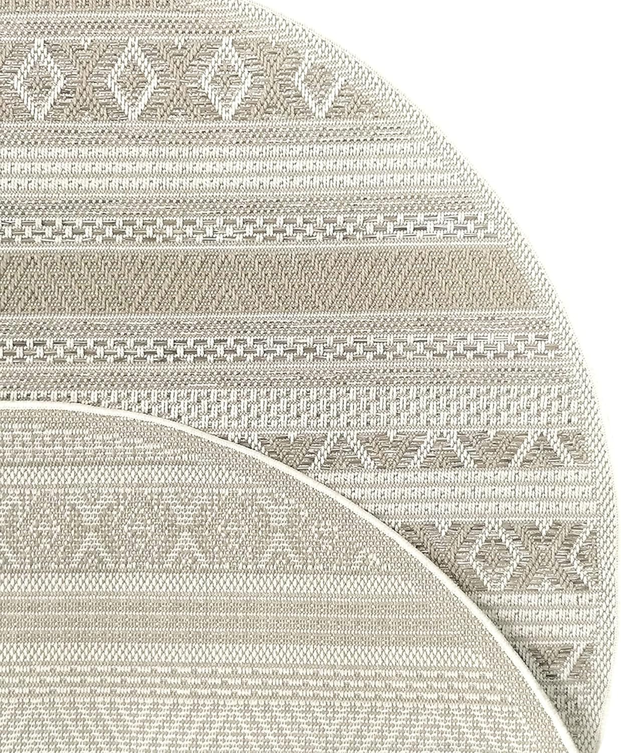 Thumbnail 2 de The Carpet Calgary 🌿 Alfombra Exteriores Beige 160 cm Redonda