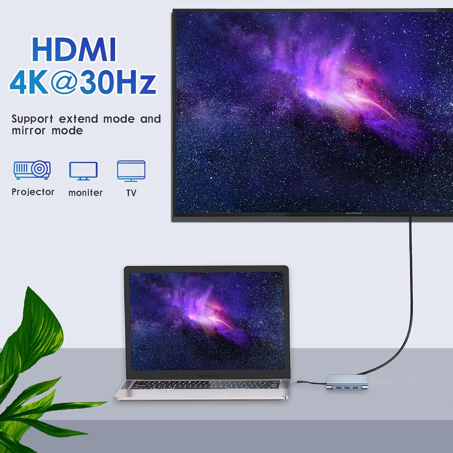 Thumbnail 3 de USB C Hub 7in1 Mit 4K HDMI VGA