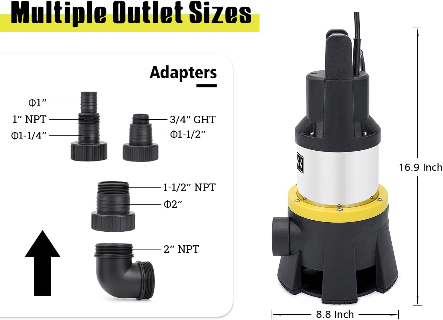 Detalle 1 de 6699 submersible sump pump, stainless steel