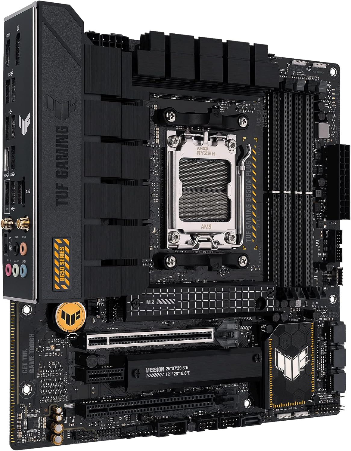 Detalle 2 de ASUS TUF Gaming B850M-PLUS WiFi Mainboard (AMD AM5, mATX, DDR5, PCIe 5.0, WiFi 6E)