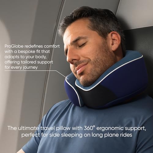 Thumbnail 5 de Proglobe Neck Pillow for Travel, Memory Foam – Blue