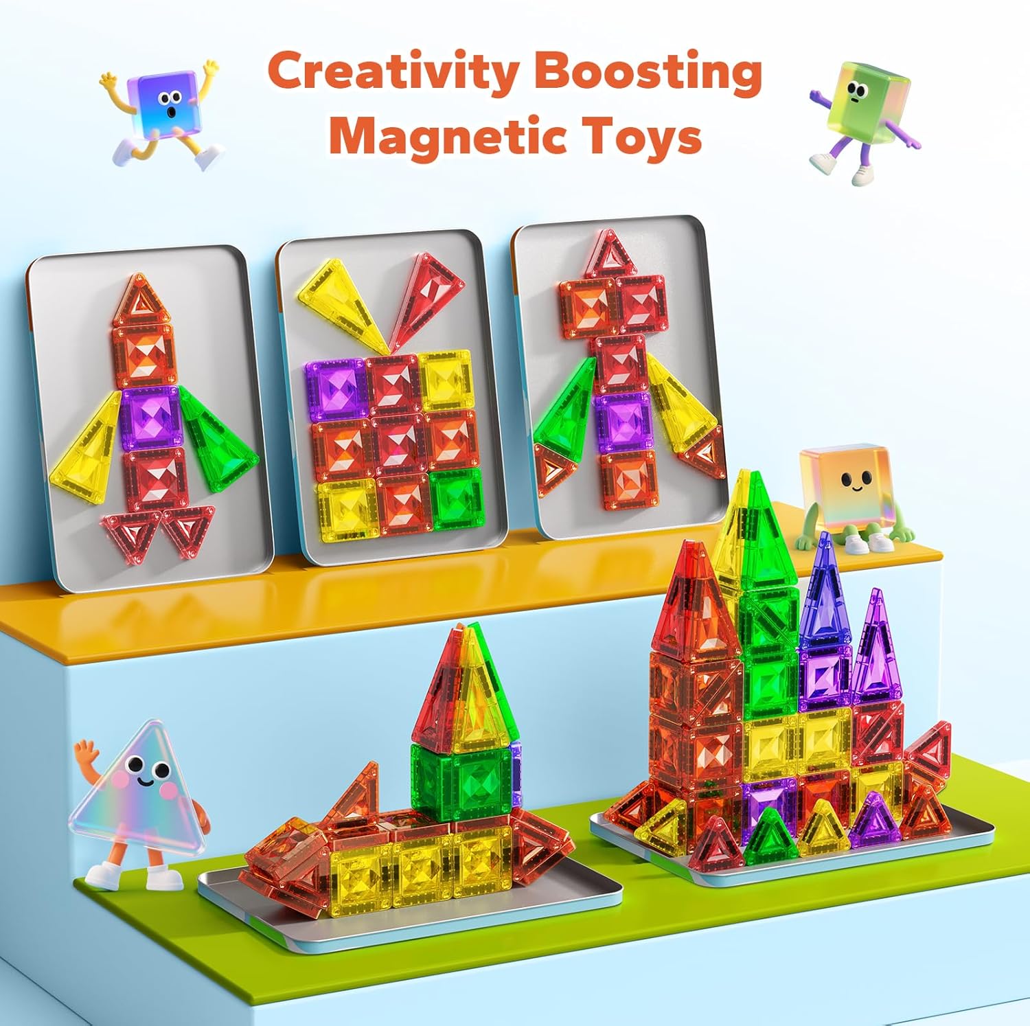 Detalle 1 de Mini Magnetic Tiles 45PCS Travel Set