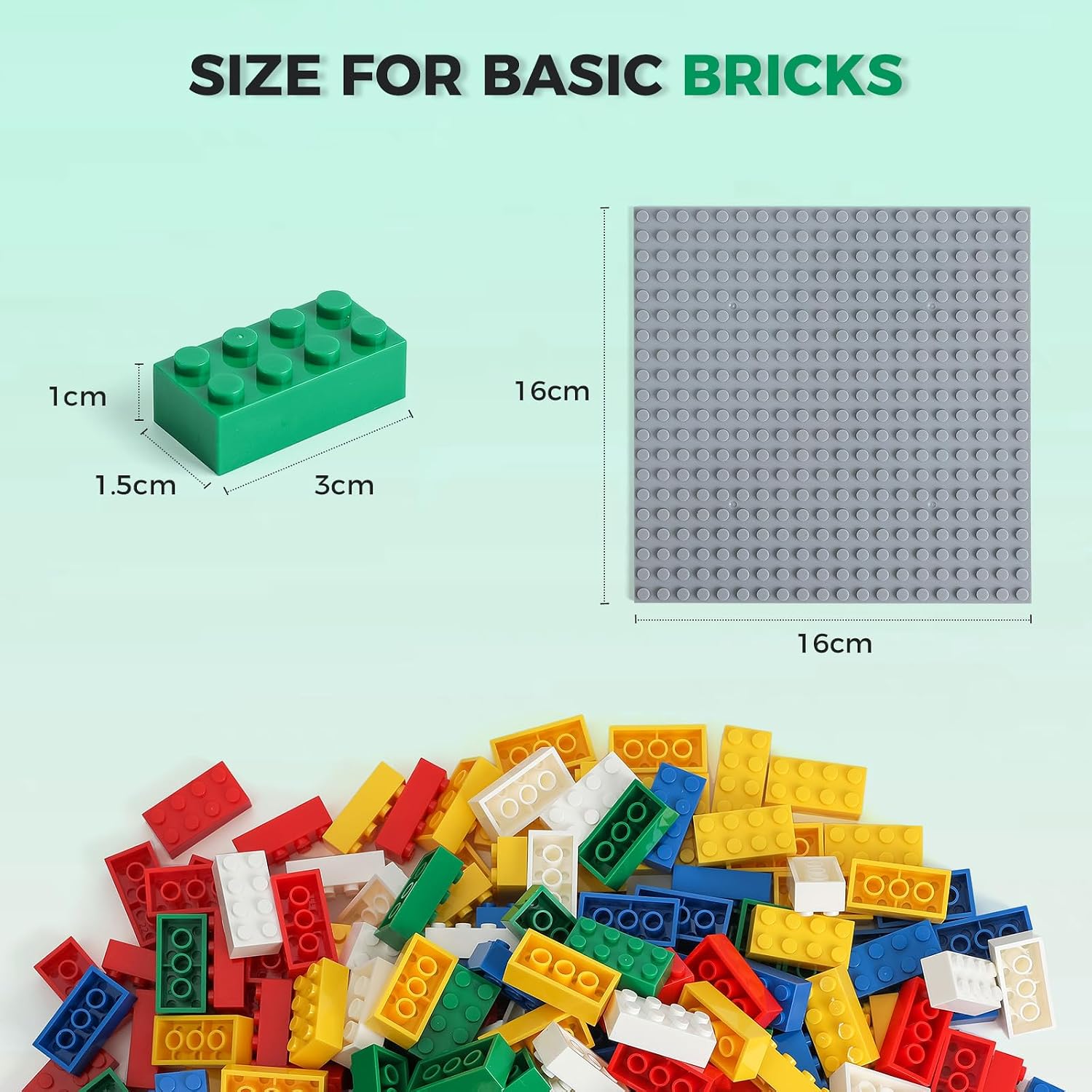 Thumbnail 2 de HUIZDQ 2x4 500-piece building bricks set (multicolour) for creative, compatible builds