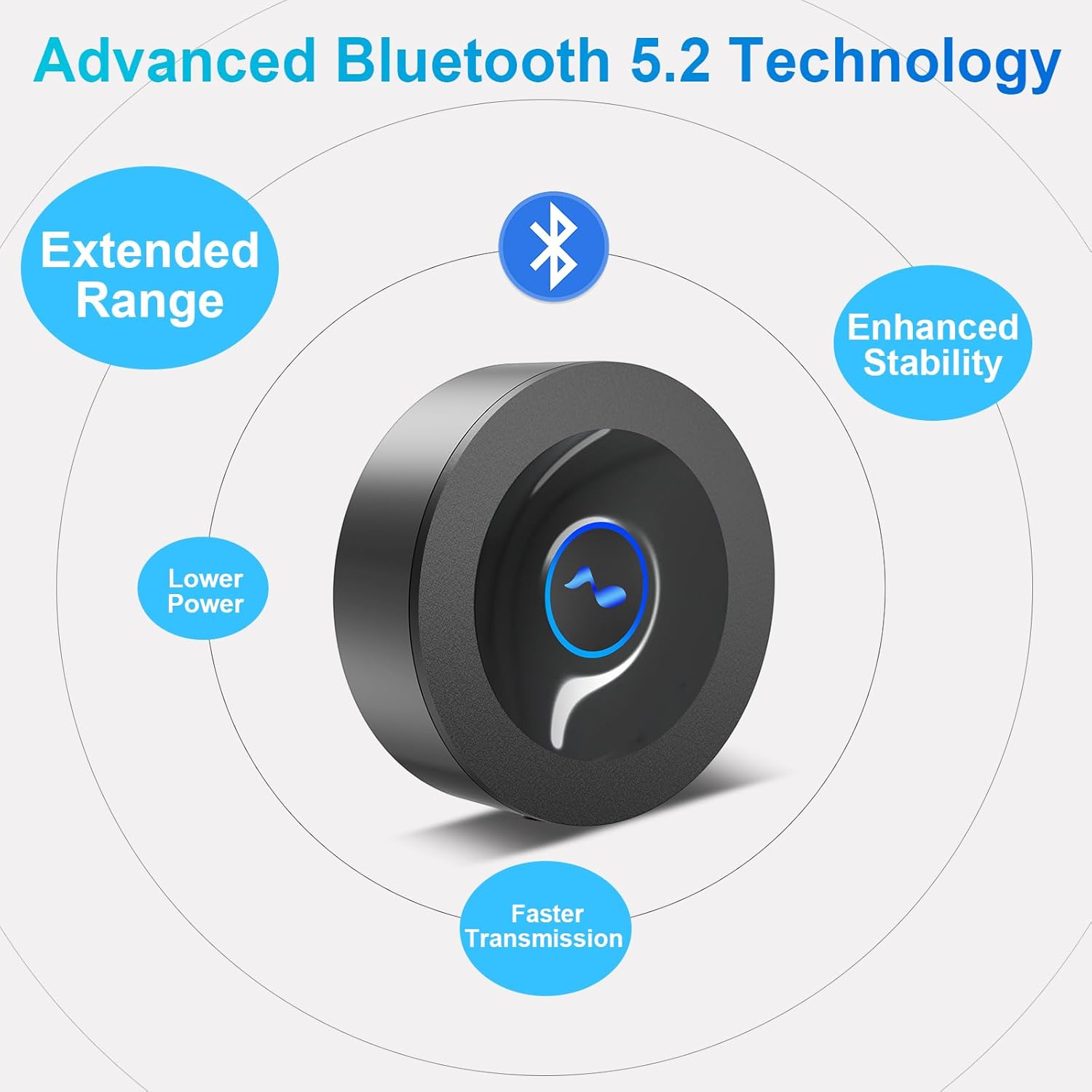 Detalle de Bluetooth 5.2 Receiver for home stereo streaming