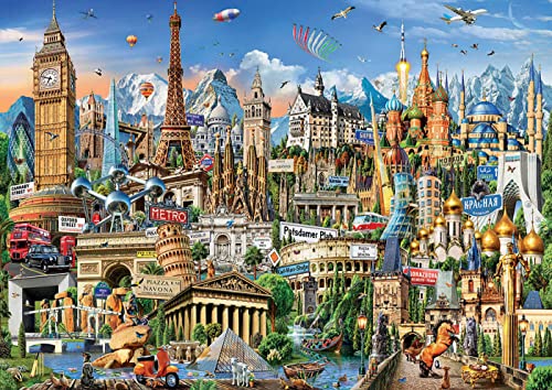 Thumbnail 1 de Educa Puzzle 2000 Piezas Símbolos de Europa 🧩 Incluye Pegamento 14+