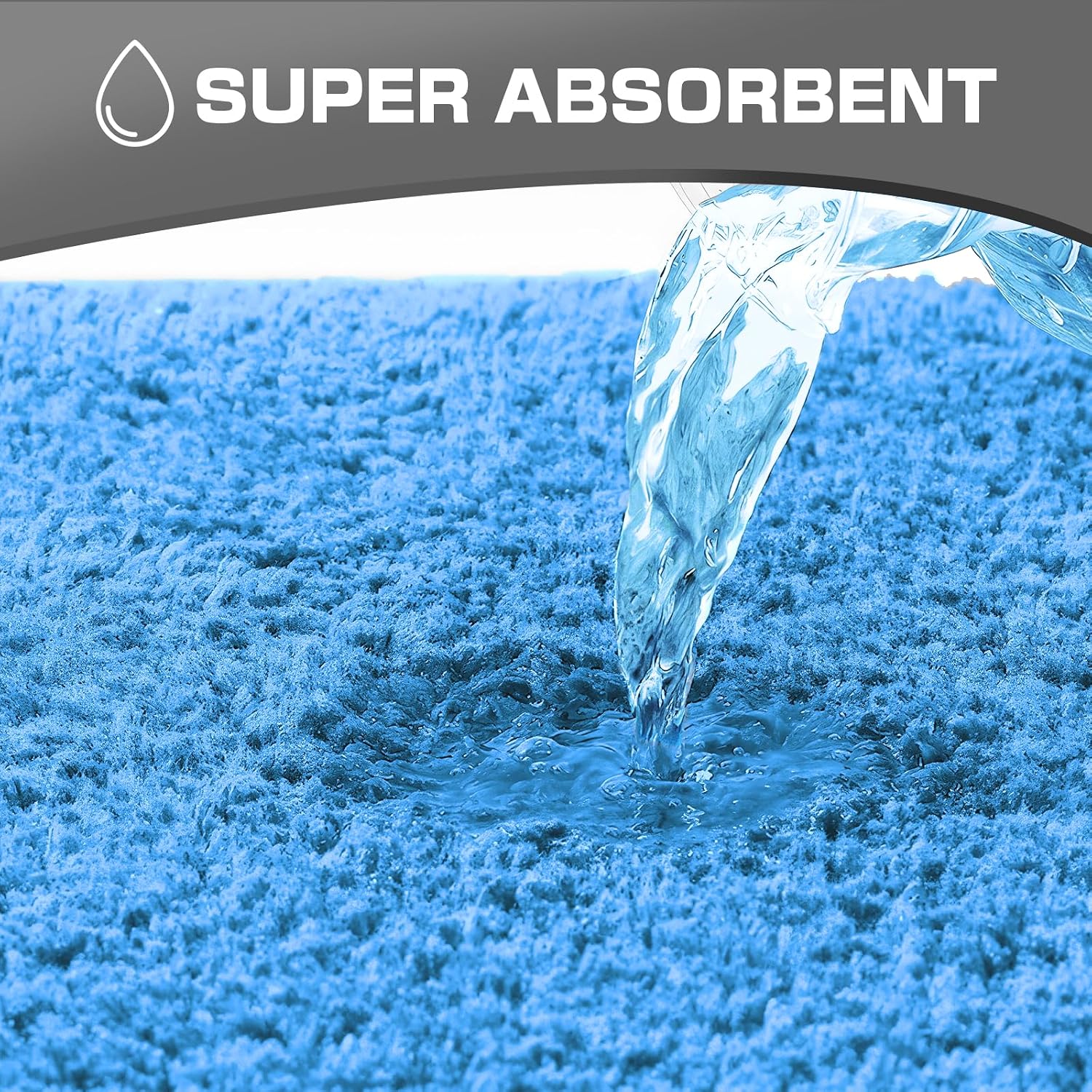 Thumbnail 4 de wyewye Mikrofaser Badvorleger 2 cm blau 40x60