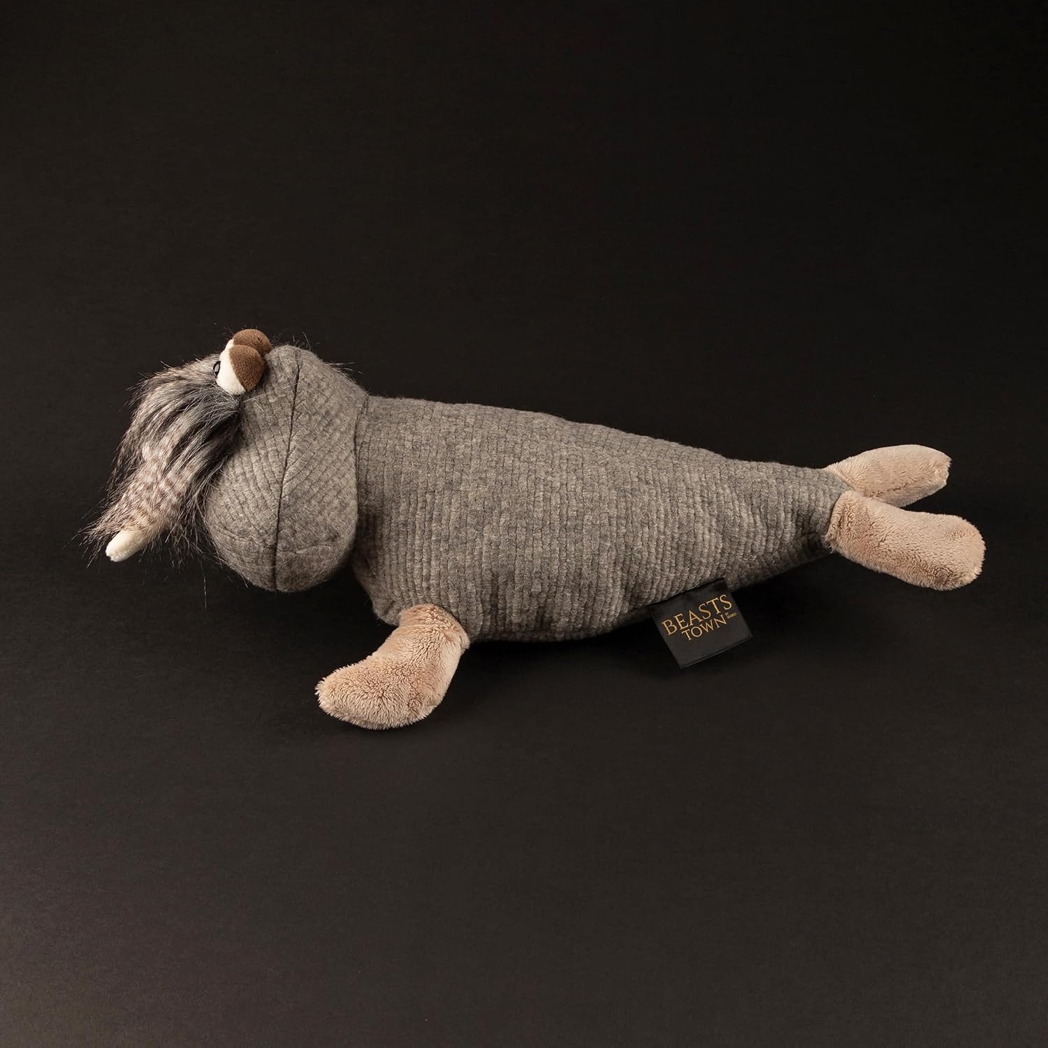 Detalle de Sigikid Hipster Hip BeastsTown – pluszowy manat w szaro-brązowym kolorze