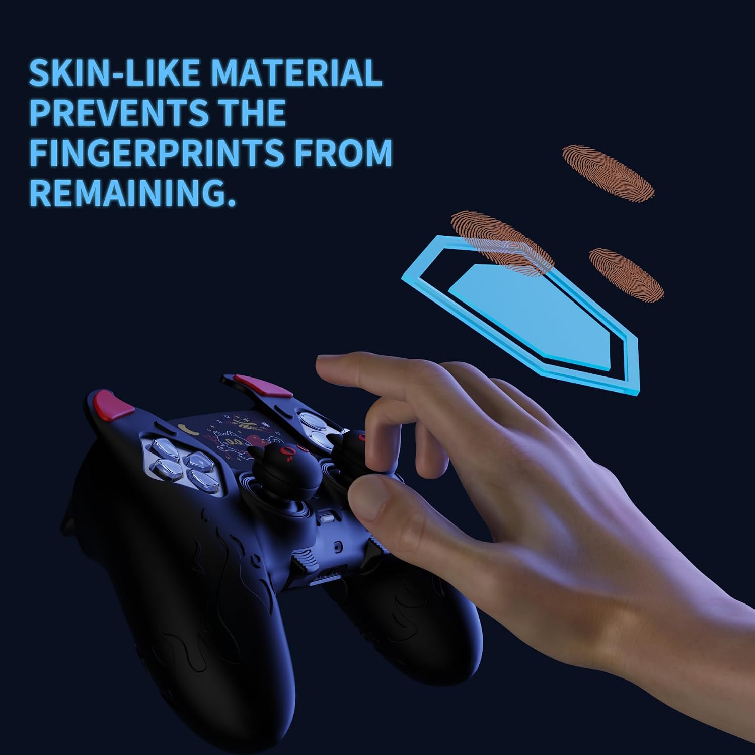 Detalle 2 de PlayVital Funda de Silicona Cute Demon para PS5 DualSense