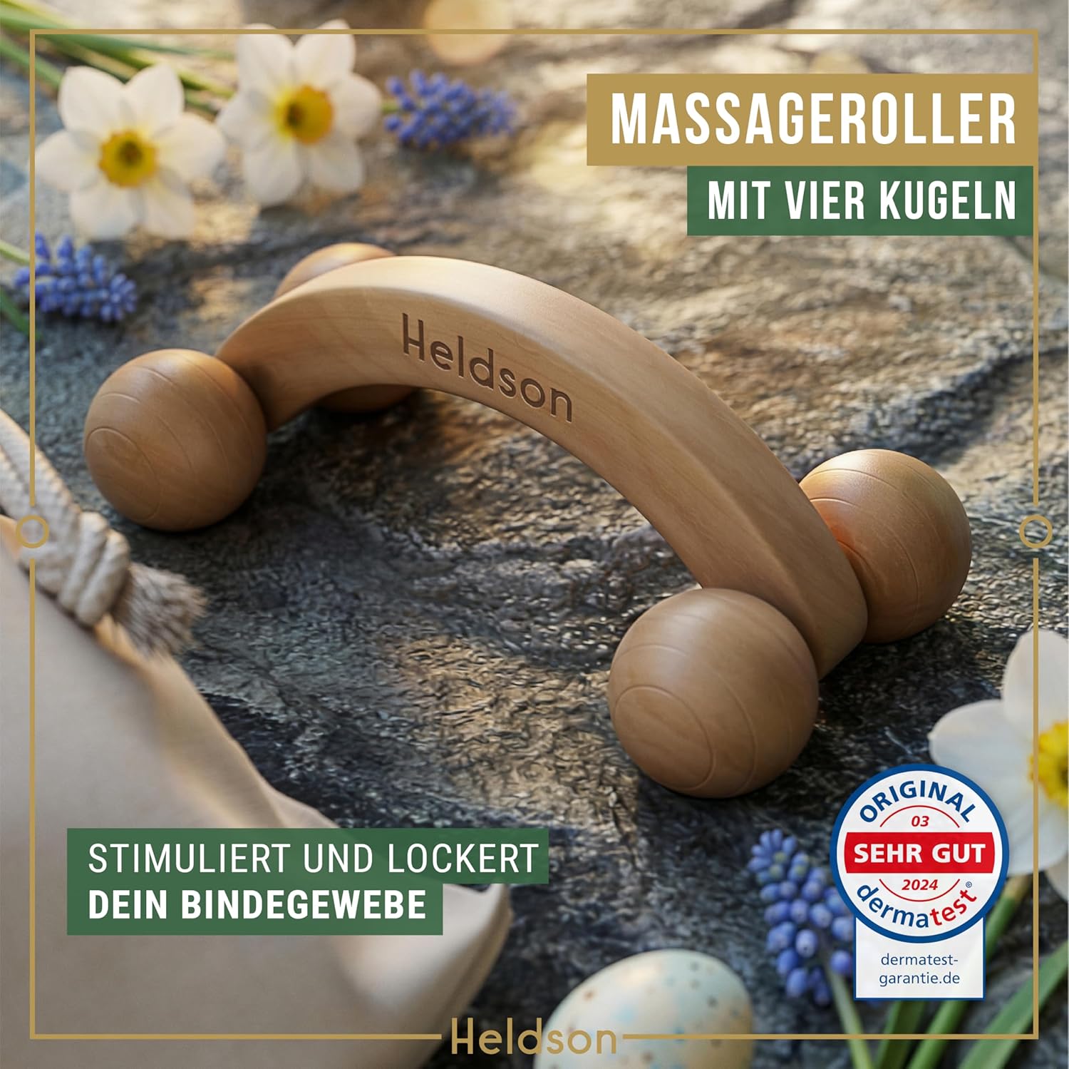 Detalle 2 de HELDSON Premium Massage Set Holz 6 Teile