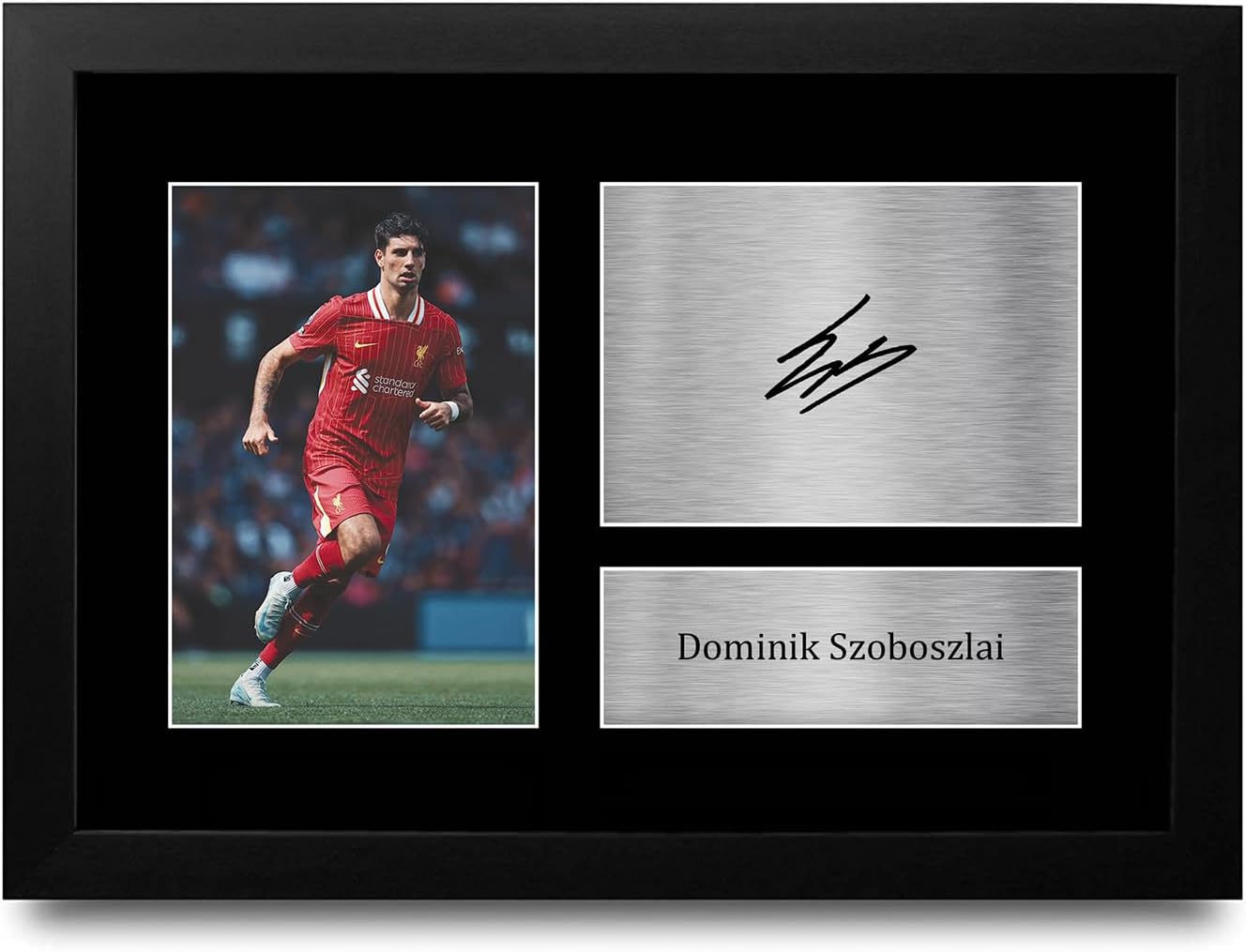 Thumbnail 2 de HWC Trading Dominik Szoboszlai Liverpool A4 Signed Autograph Picture (Framed, Portrait)