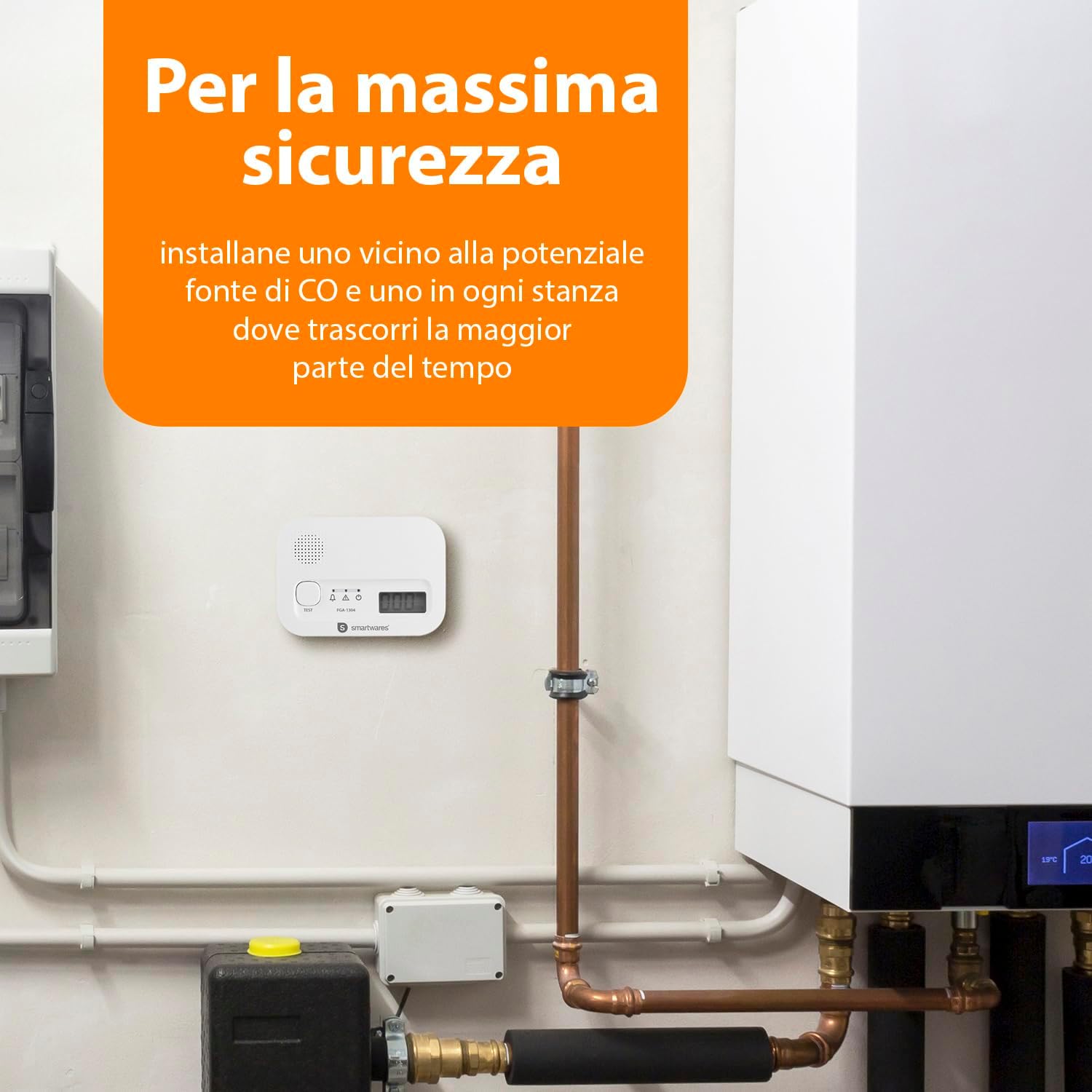 Thumbnail 6 de Smartwares FGA-13042 rilevatore CO 10 anni 📟