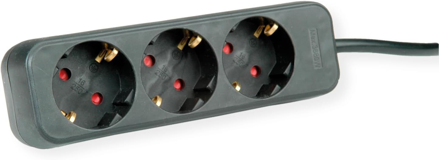 Thumbnail 6 de ROLINE grenuttag med 3 uttag, 2 USB-portar och 6 m kabel